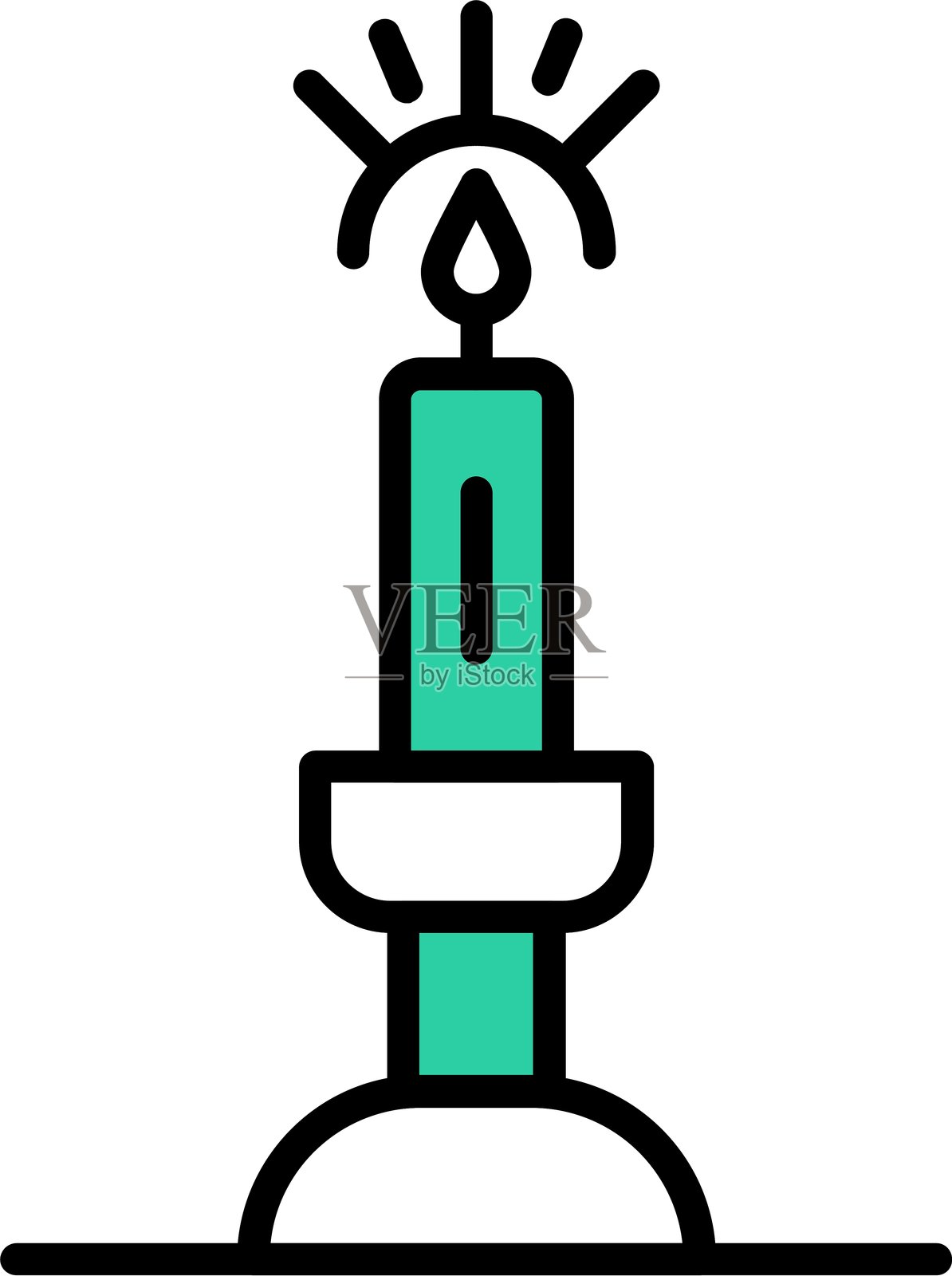 蜡烛新图标设计创意插画图片素材