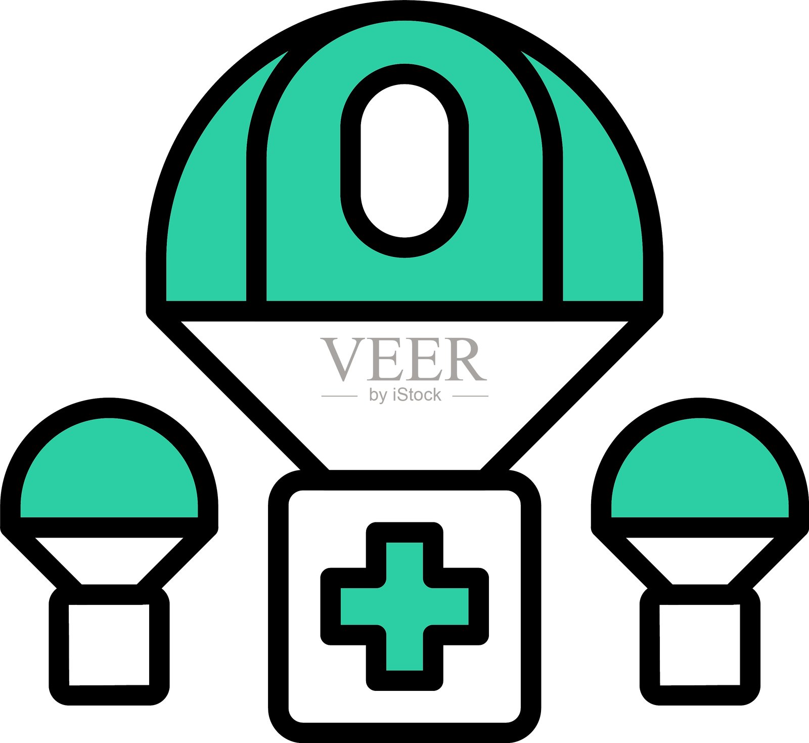 人道主义援助新图标设计创意插画图片素材