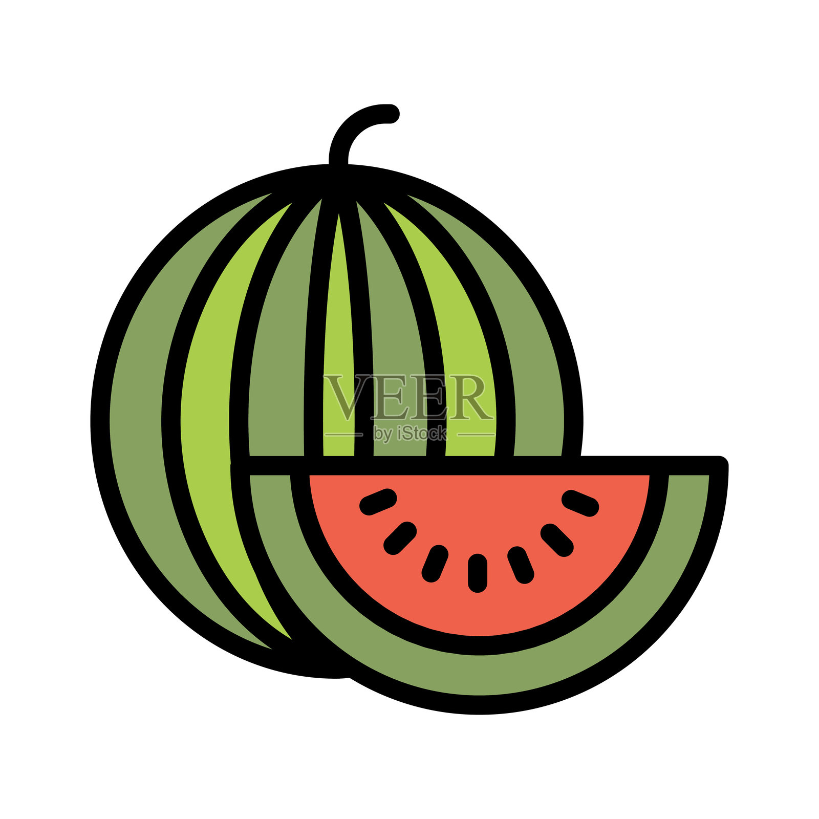 西瓜图标插画图片素材