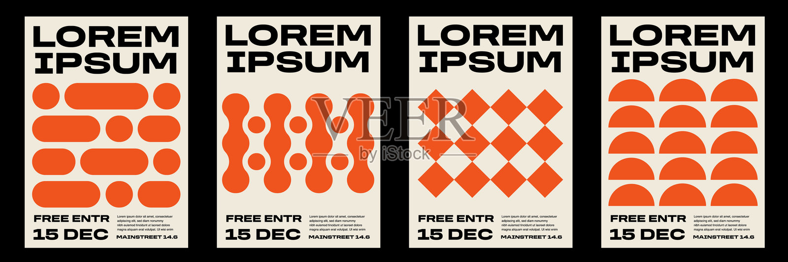 海报模板。抽象海报模板插画图片素材