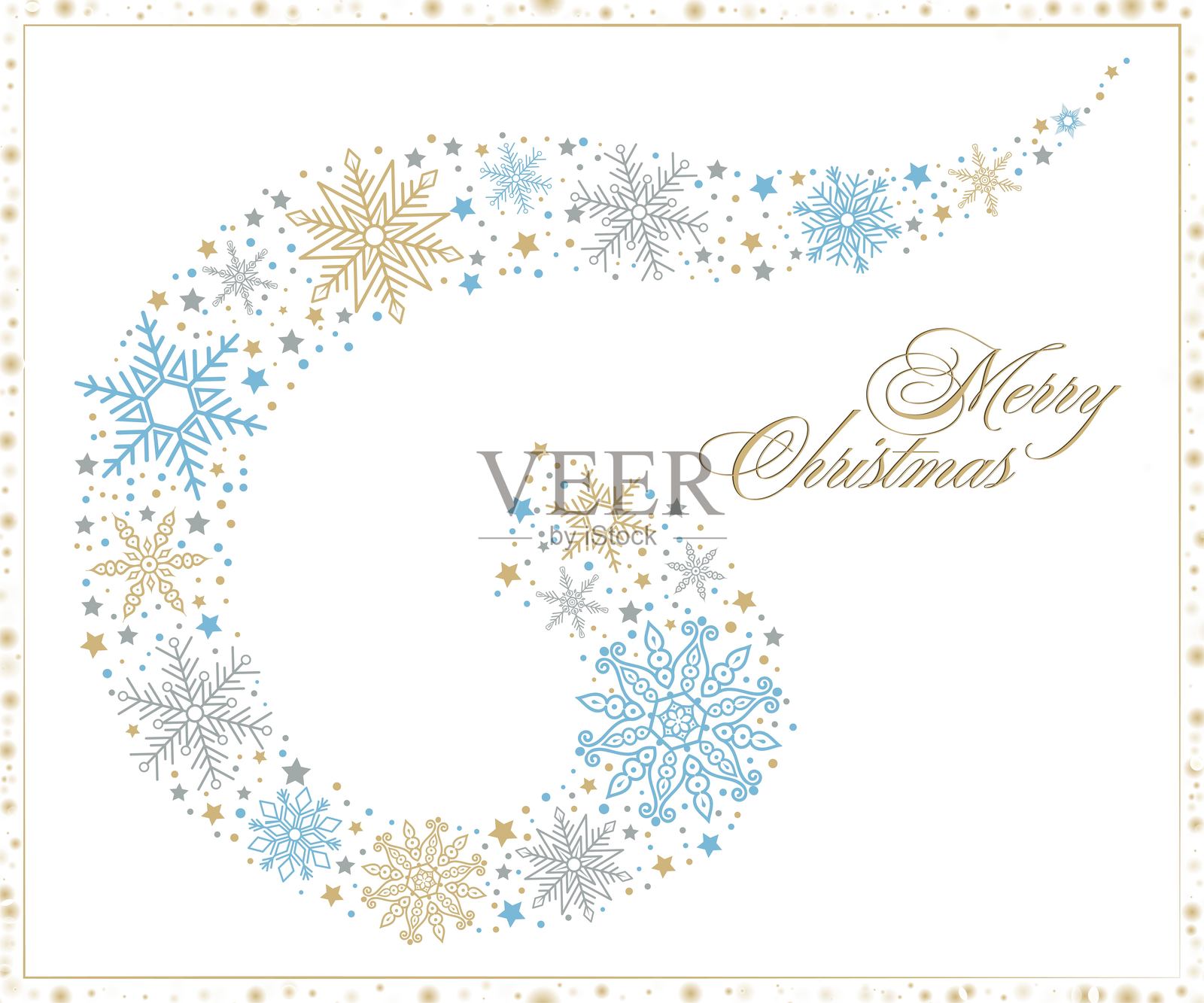 雪花旋涡2_1p插画图片素材