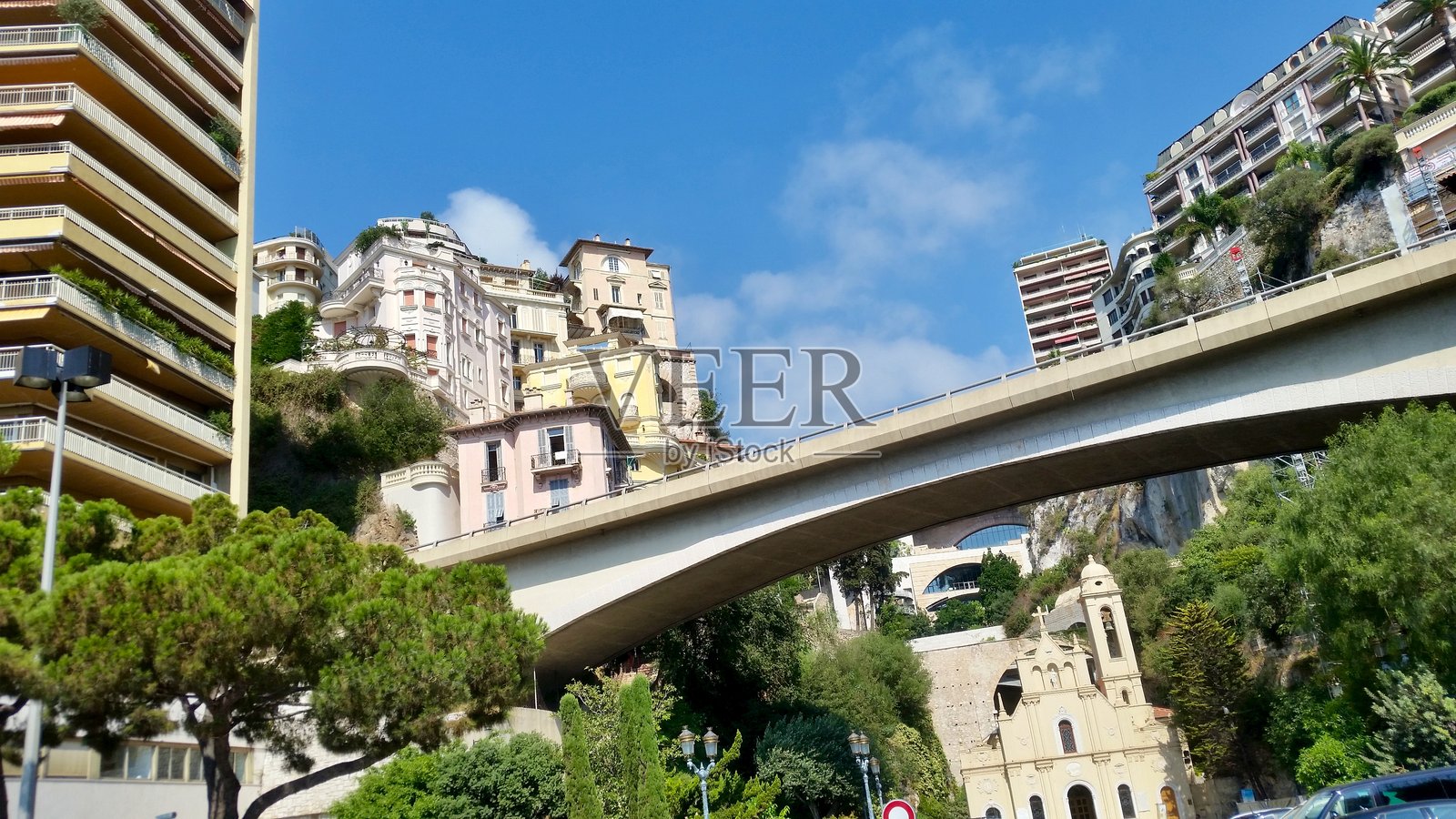 摩纳哥的城市景观照片摄影图片