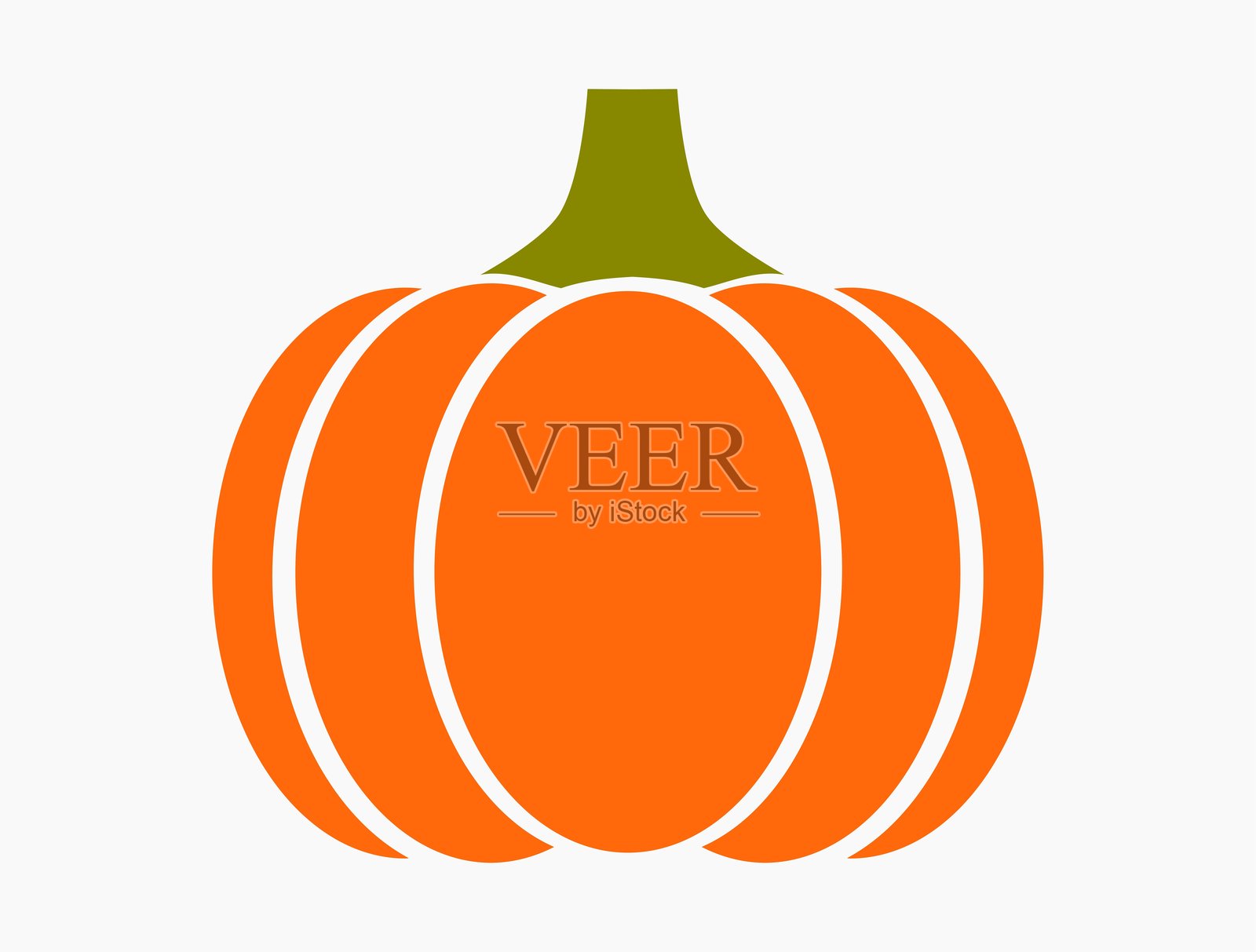 南瓜图标，孤立在白色背景上。秋季象征。插画图片素材