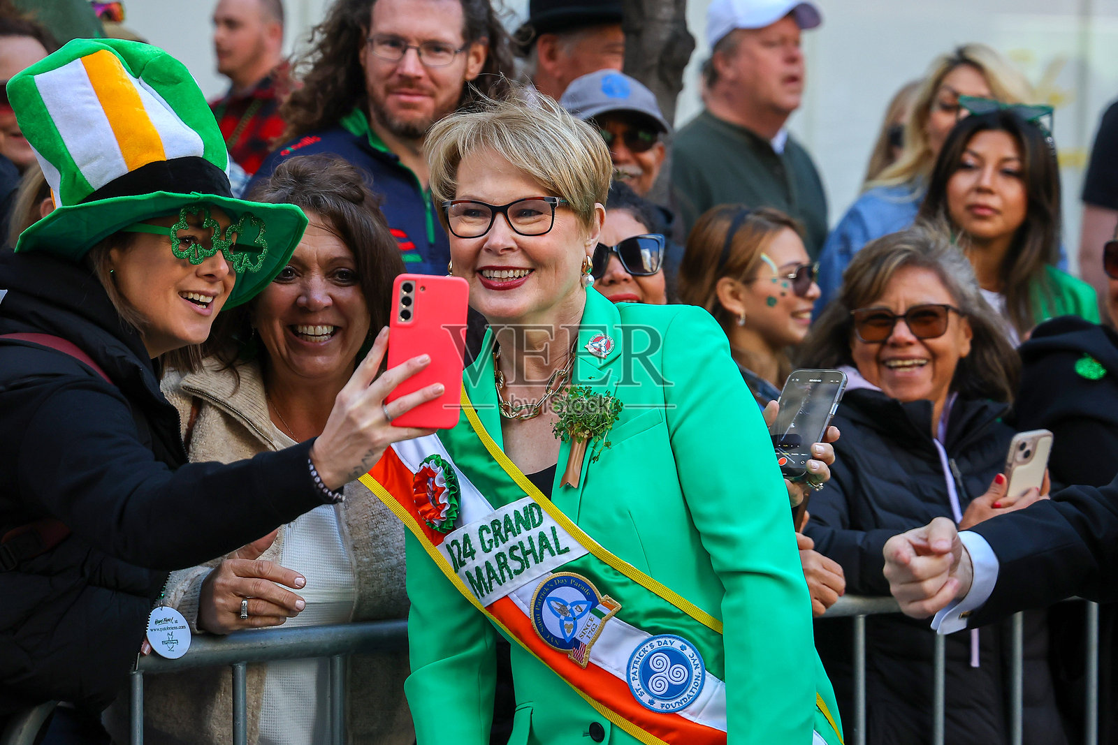纽约市圣帕特里克节游行照片摄影图片