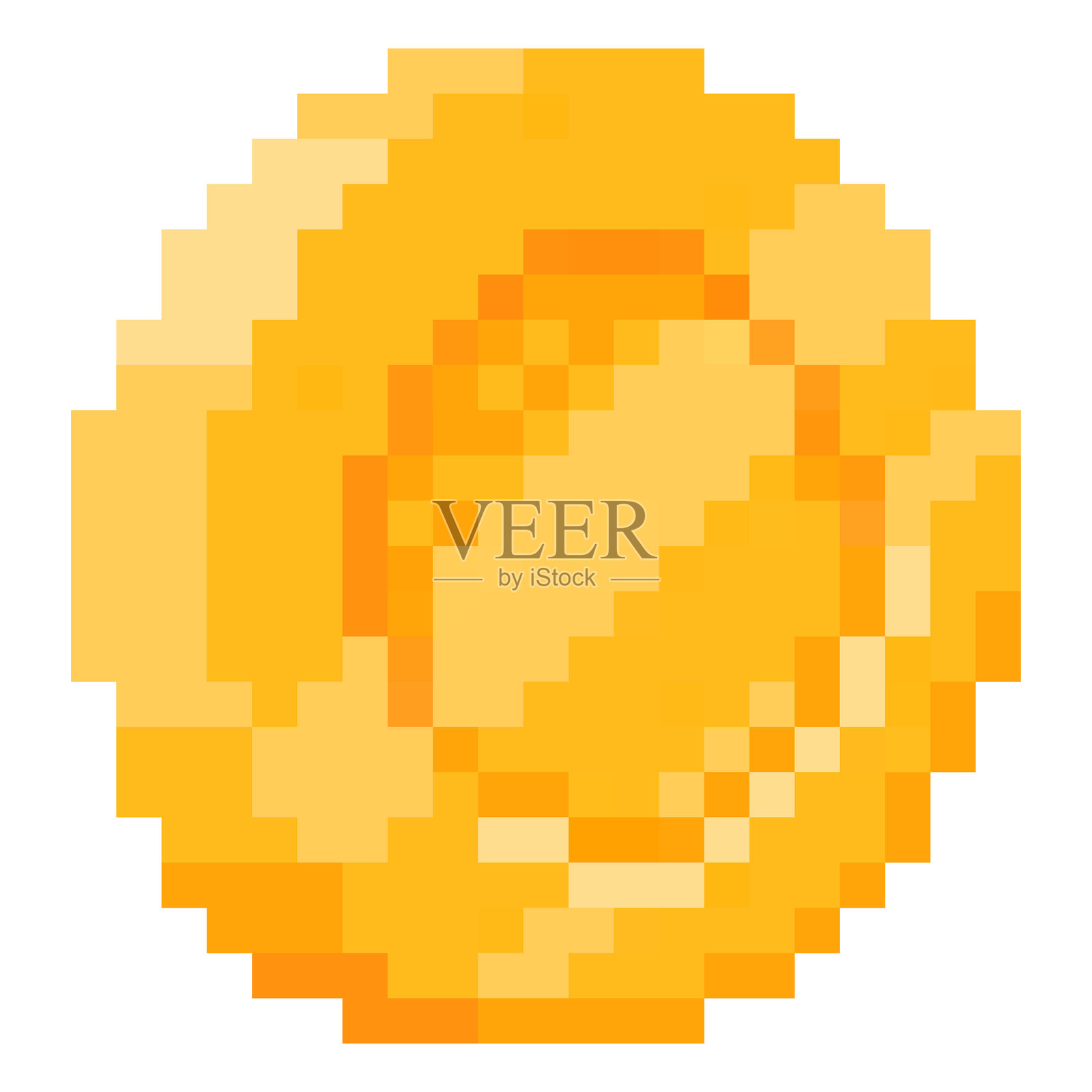 3D金色硬币像素艺术矢量图标，复古8位货币分币现金，商业与金融，位图视频游戏奖项插画图片素材