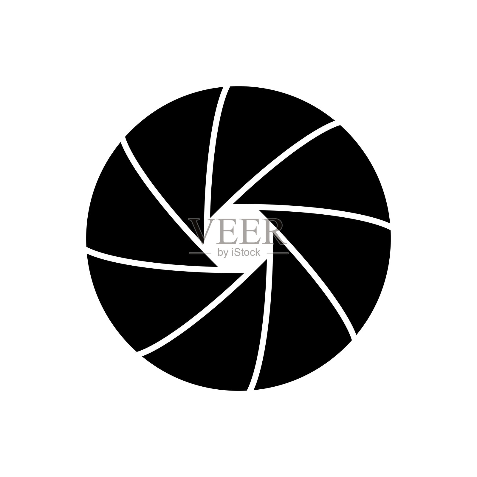 光圈图标矢量设计模板，简单现代概念插画图片素材