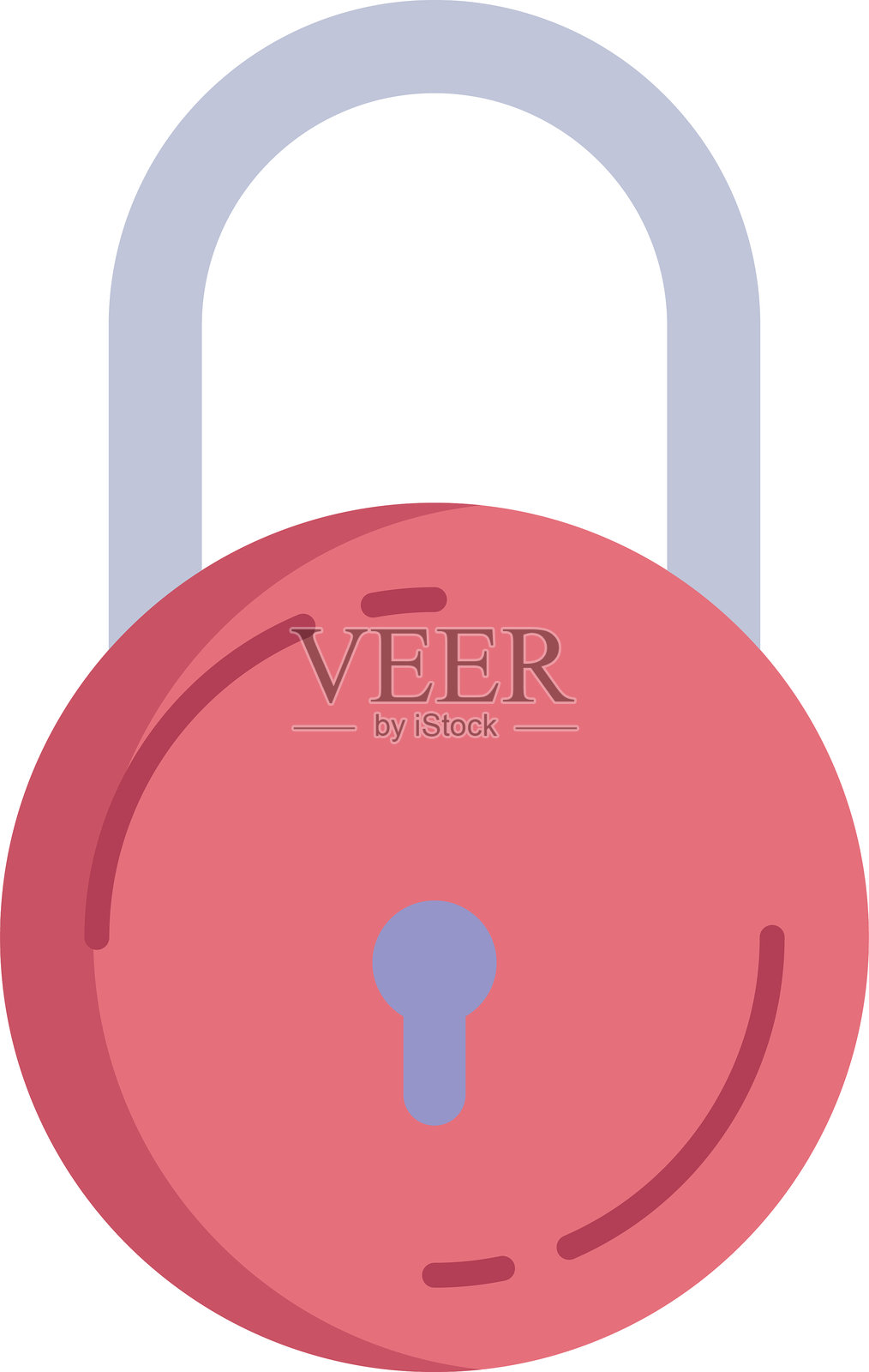 比特币锁定扁平图标设计插画图片素材