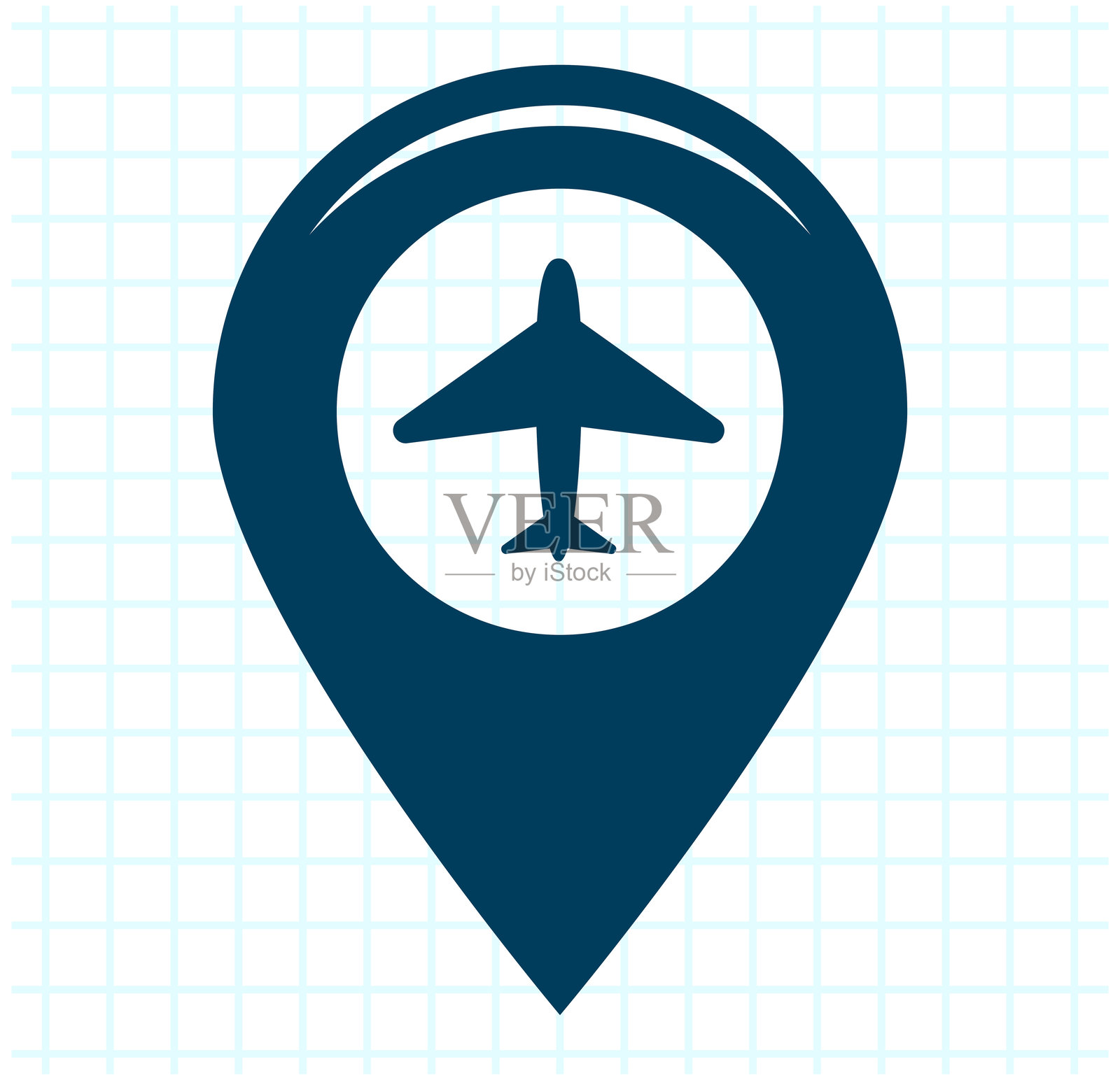 地图指针平面图插画图片素材