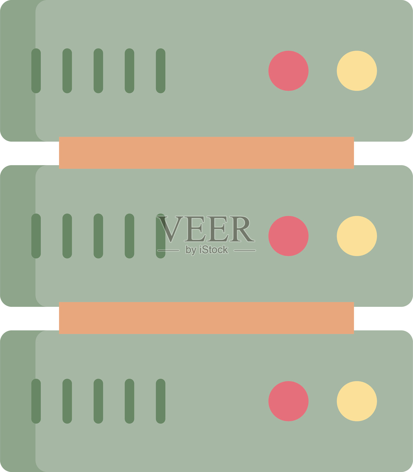 比特币服务器链接扁平图标设计插画图片素材