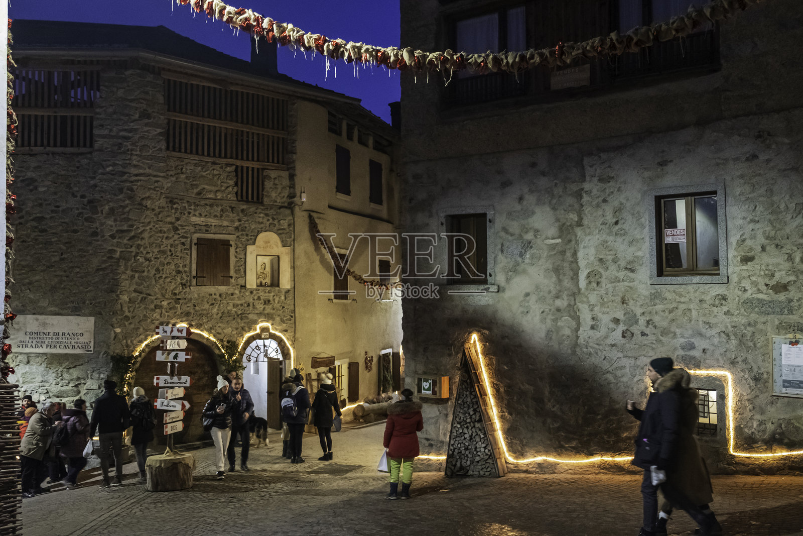 意大利特伦蒂诺的圣诞节照片摄影图片
