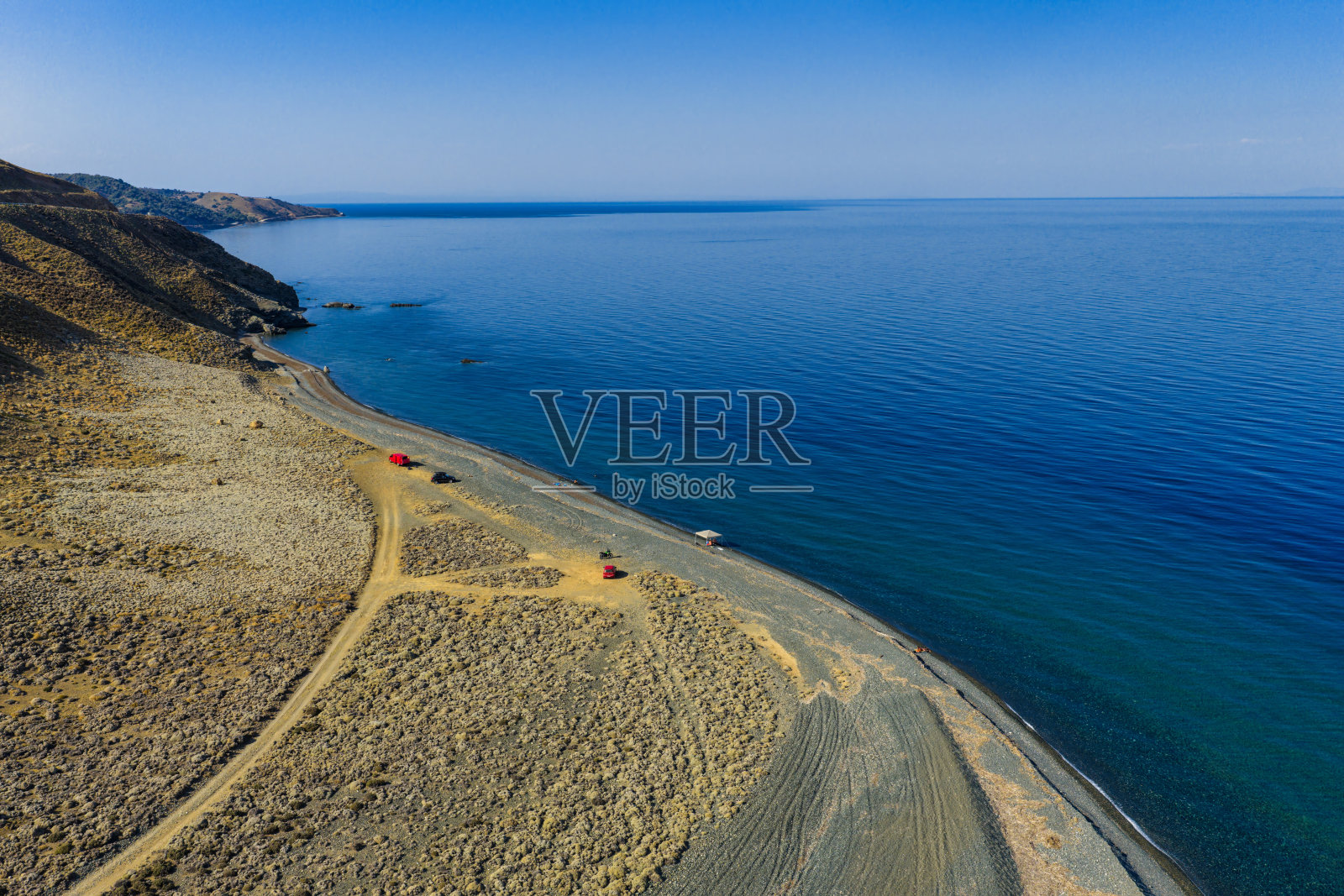 萨莫色雷岛基波斯海滩的野生美景照片摄影图片