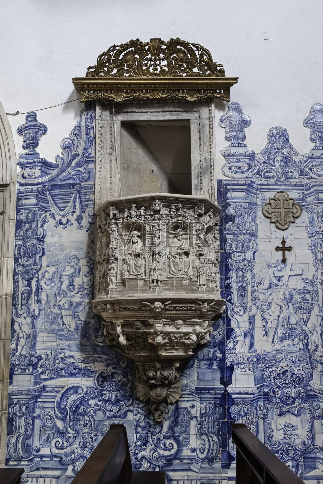 科英布拉圣十字修道院教堂 - 葡萄牙照片摄影图片