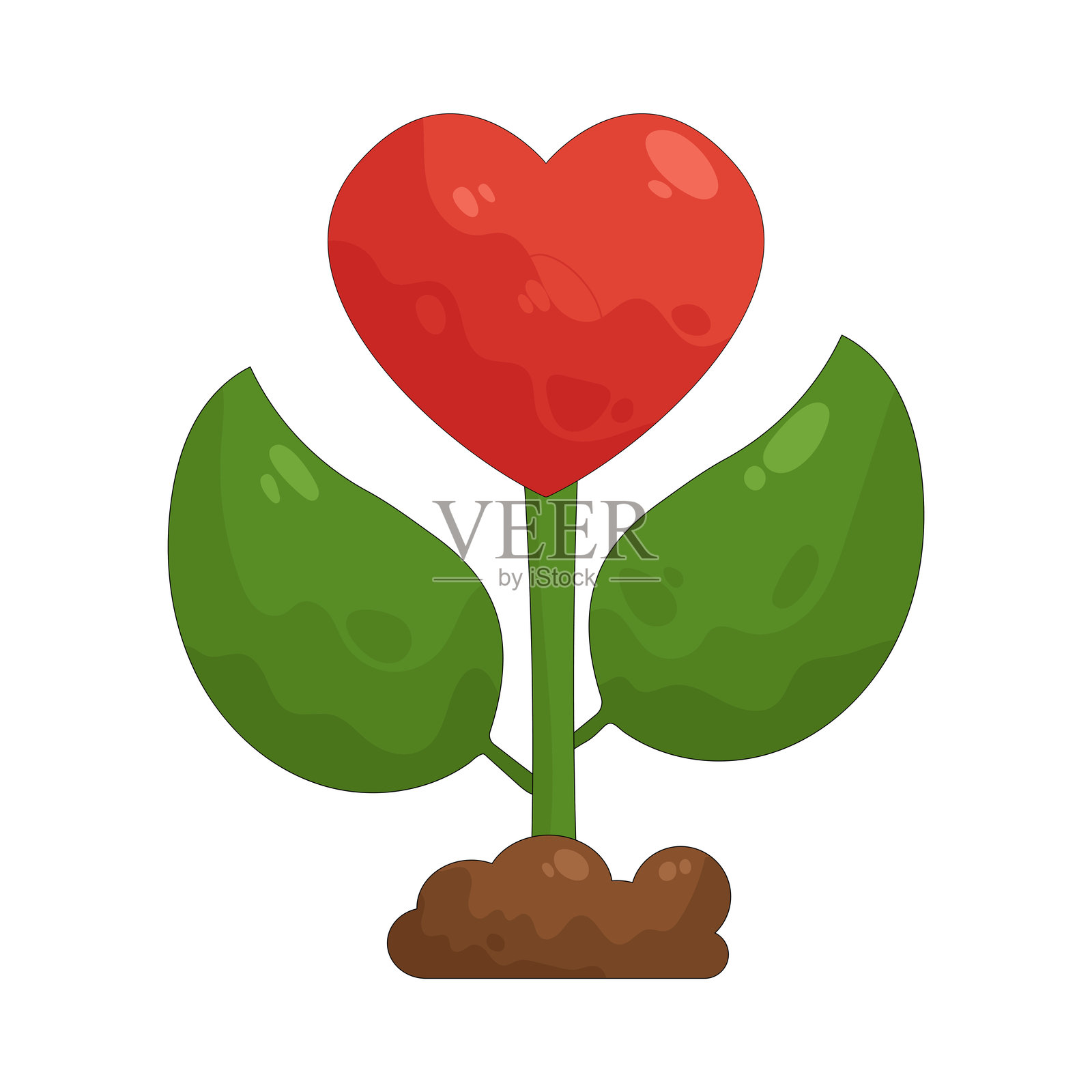 花心插画图片素材