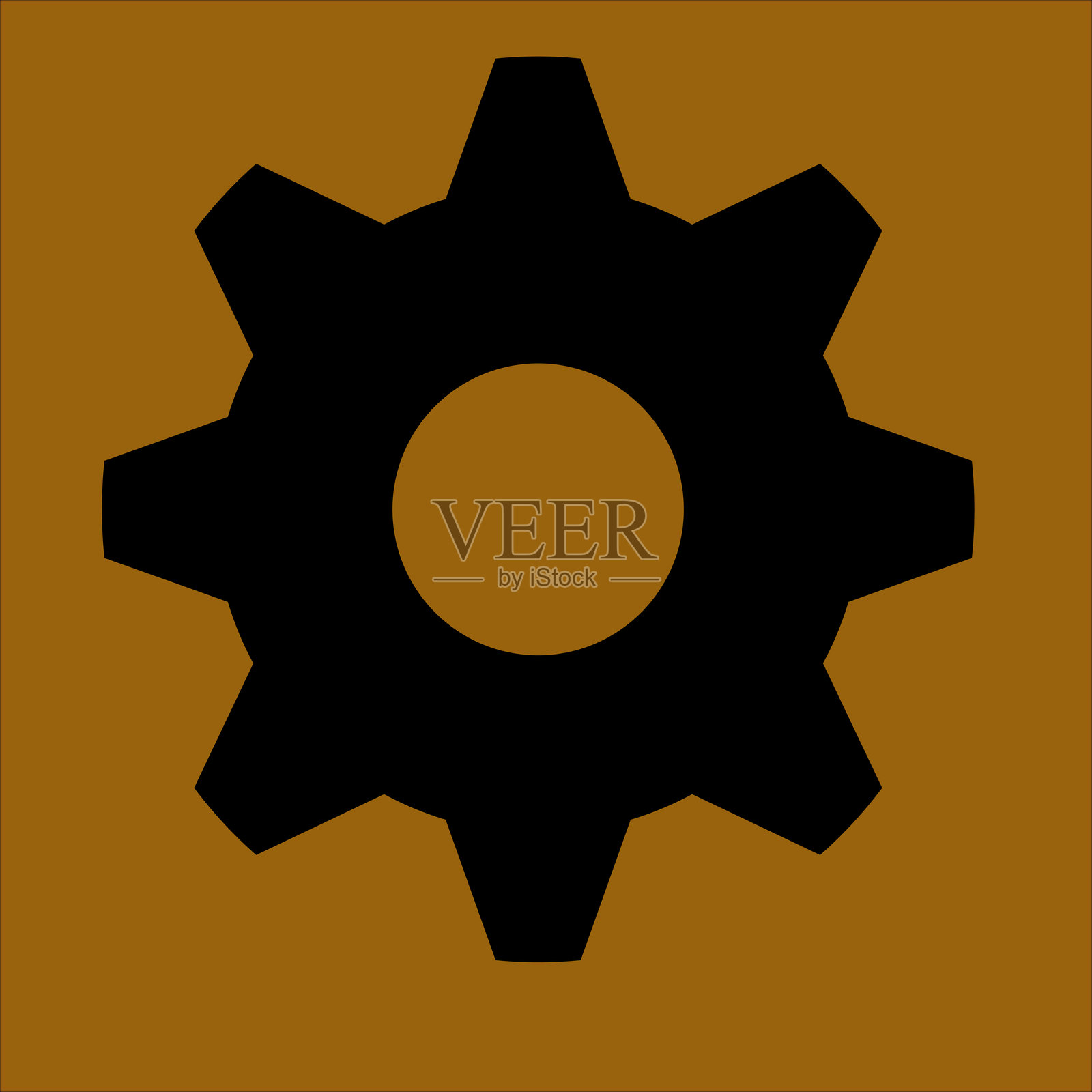 旋转机械的齿轮齿，完美协调插画图片素材