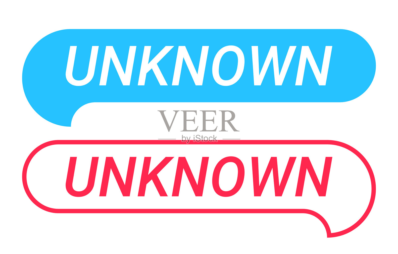 未知 - 白色背景上的蓝色和红色对话气泡插画图片素材