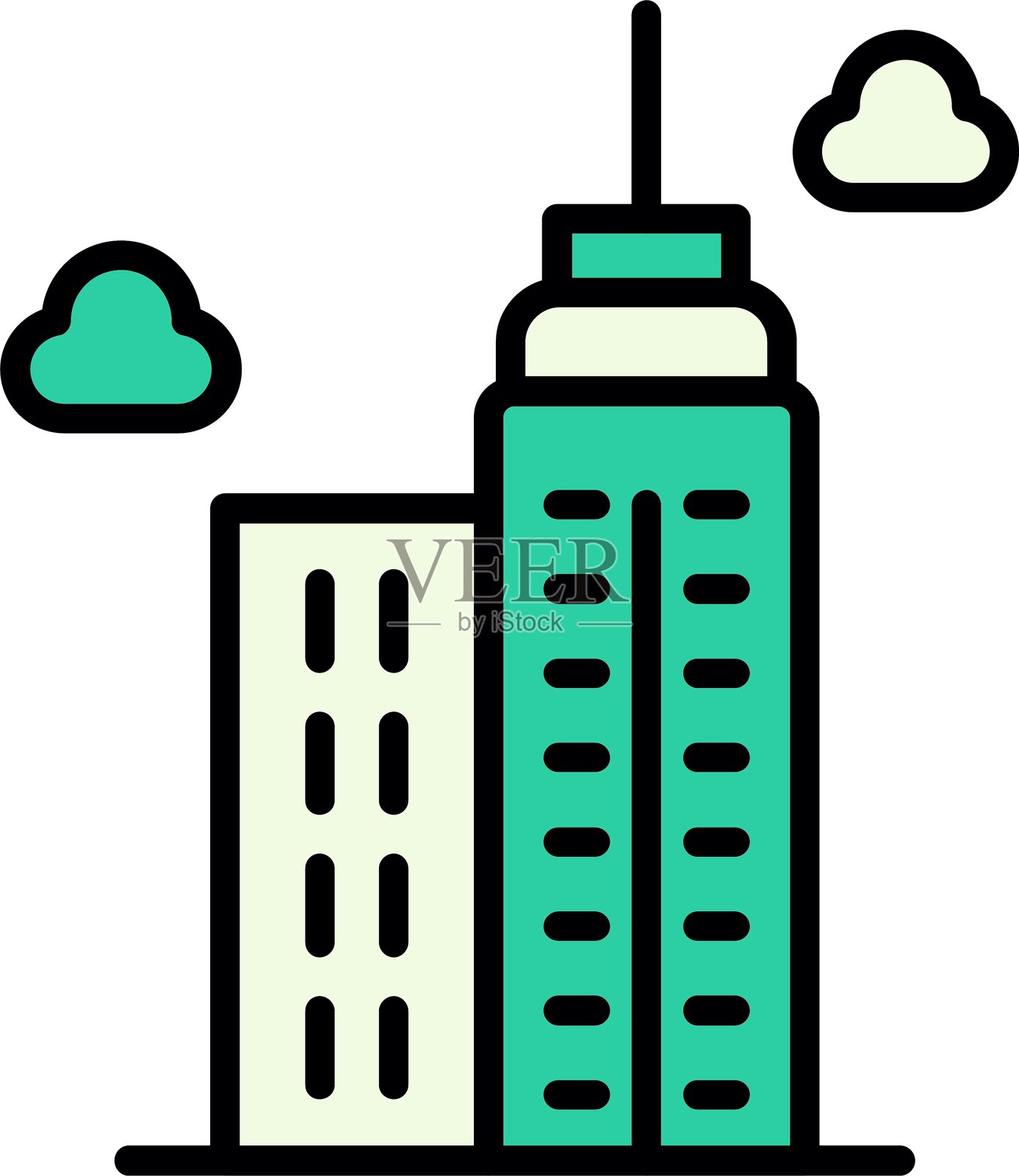 天际线新图标设计创意插画图片素材