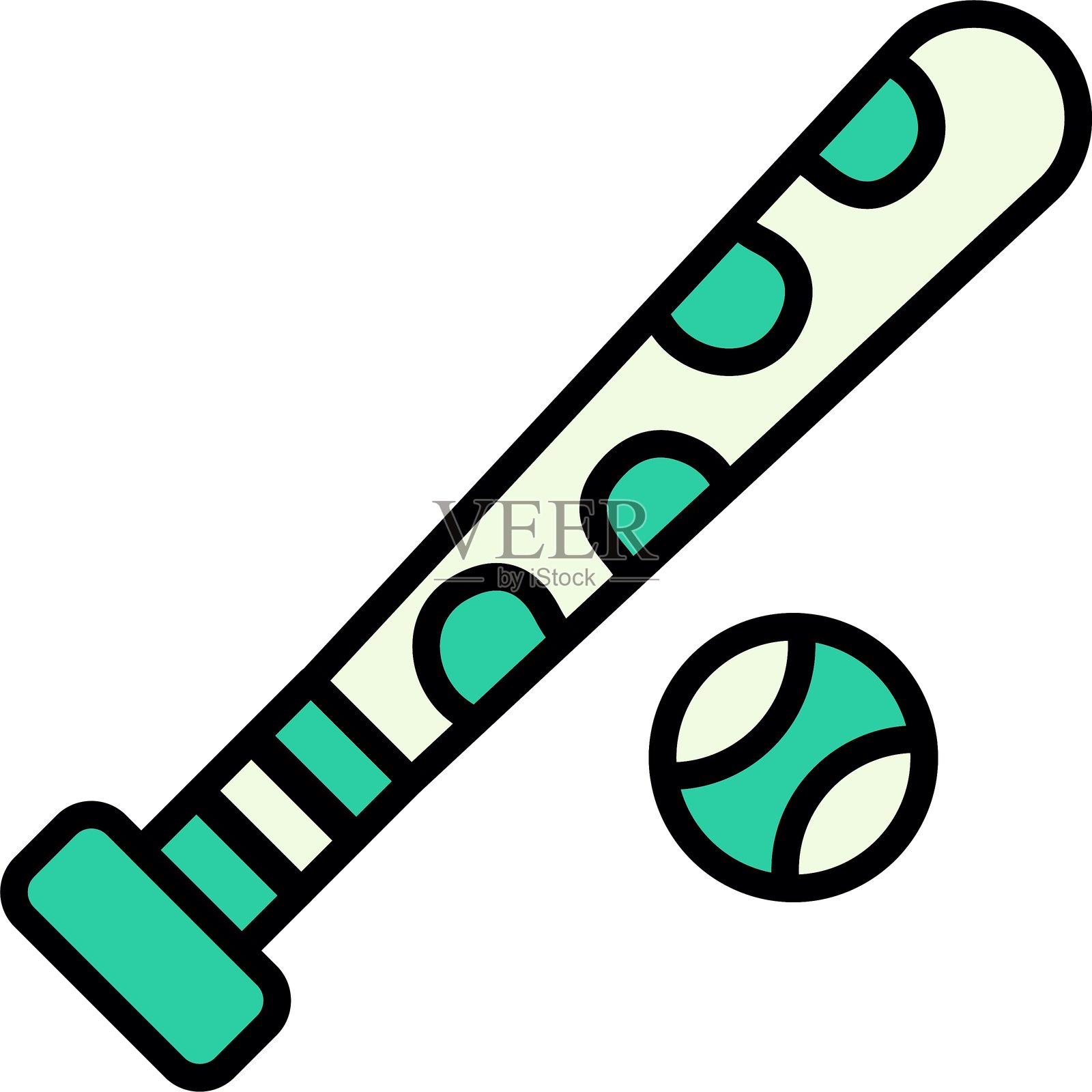 创意的新棒球棒图标设计插画图片素材