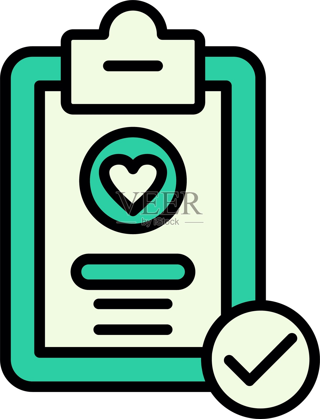 健康检查新图标设计创意插画图片素材