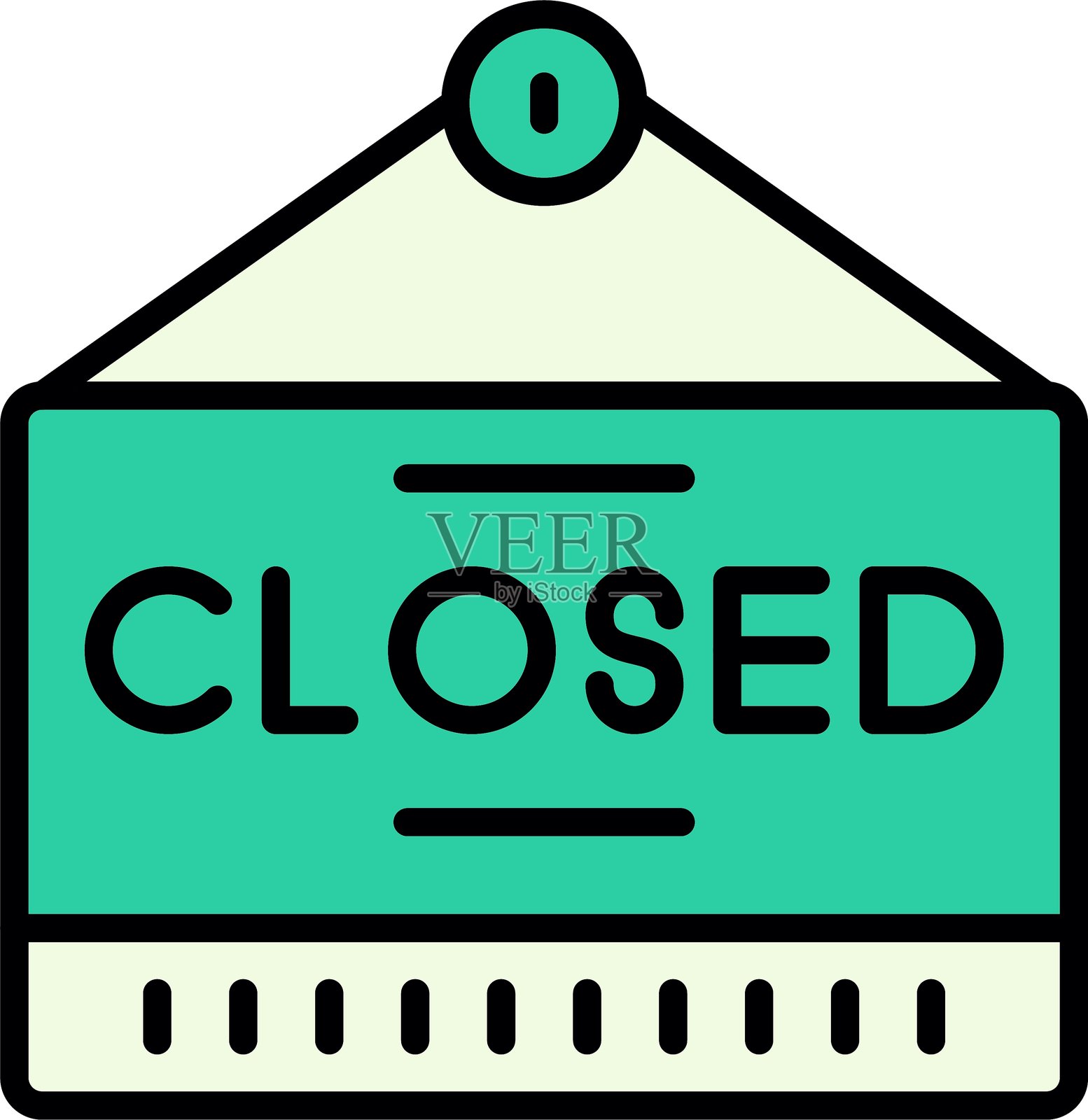 创意的关闭新图标设计插画图片素材