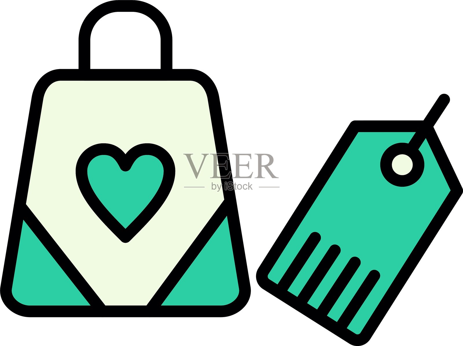 折扣标签新图标设计创意插画图片素材