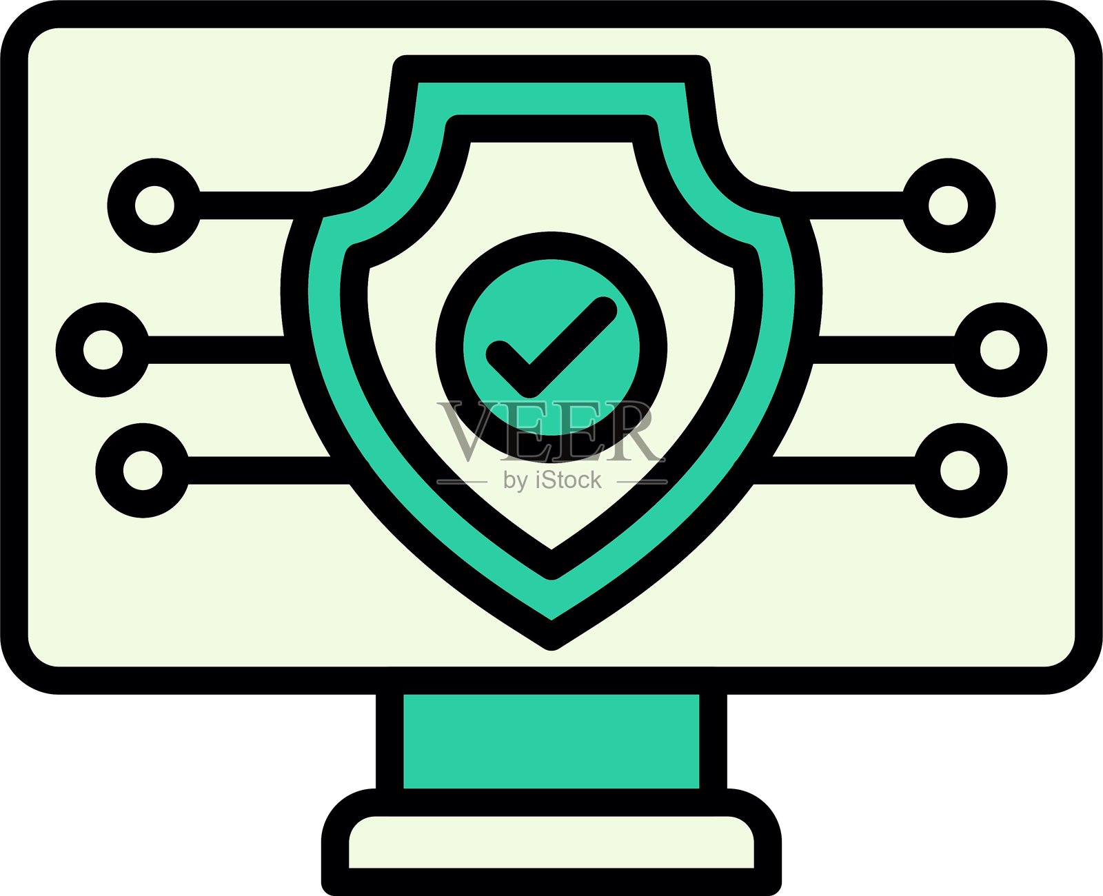 网络安全新图标设计创意插画图片素材