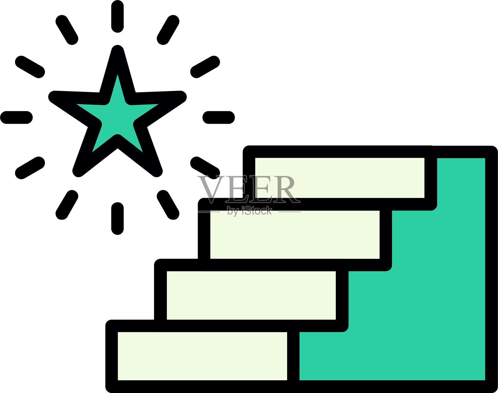 楼梯新图标设计创意插画图片素材