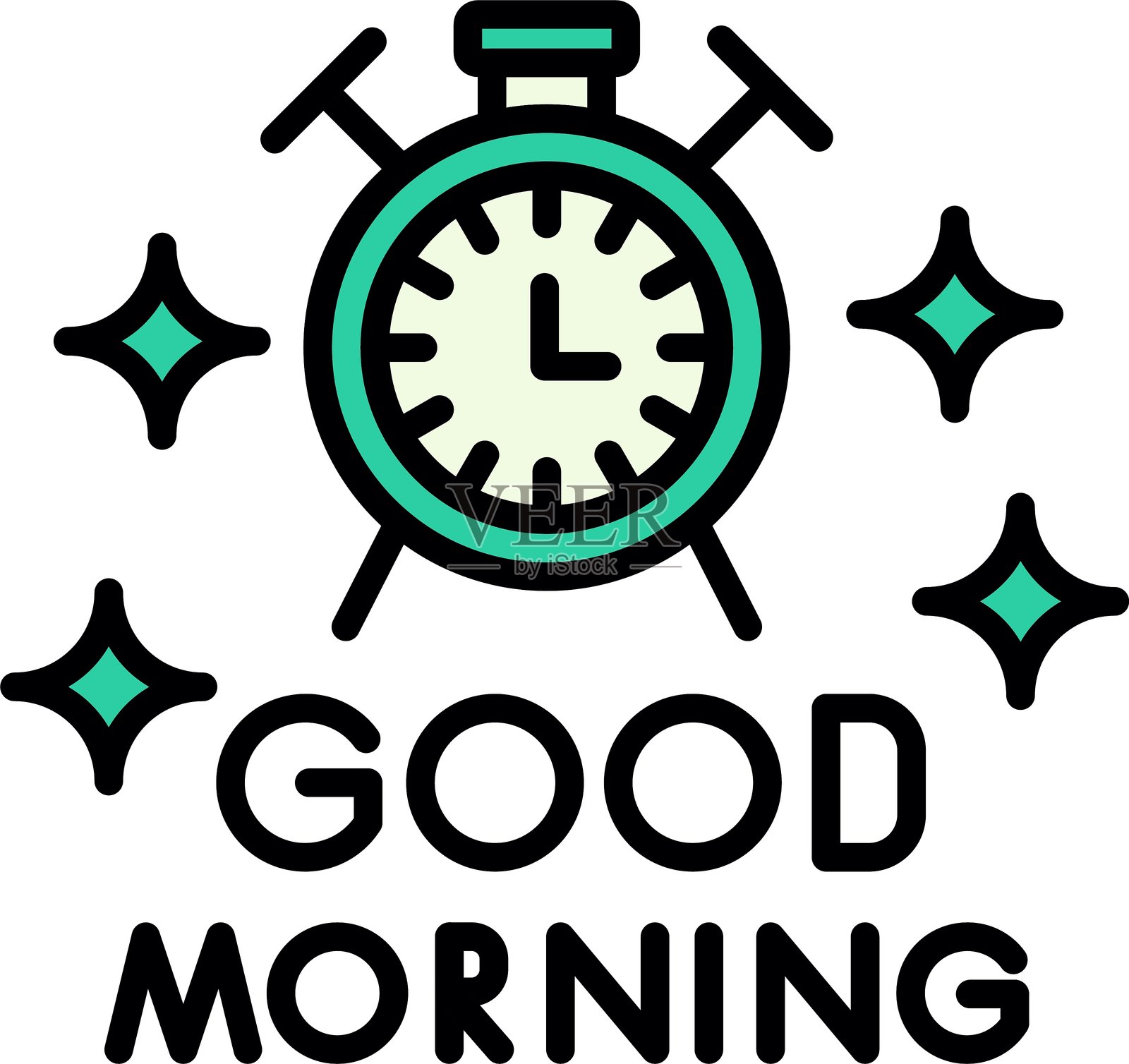 早安新图标设计创意插画图片素材