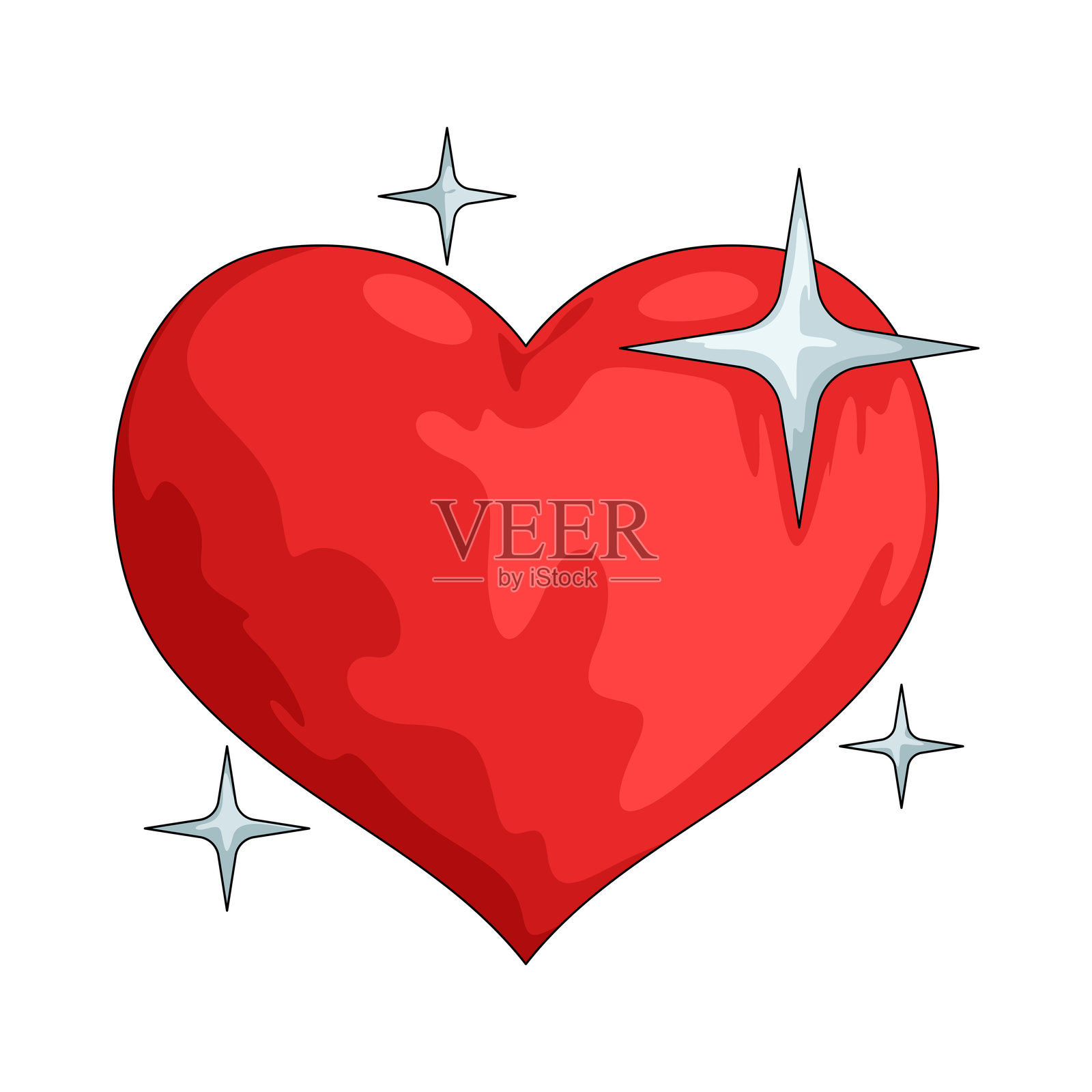 心灵闪耀插画图片素材