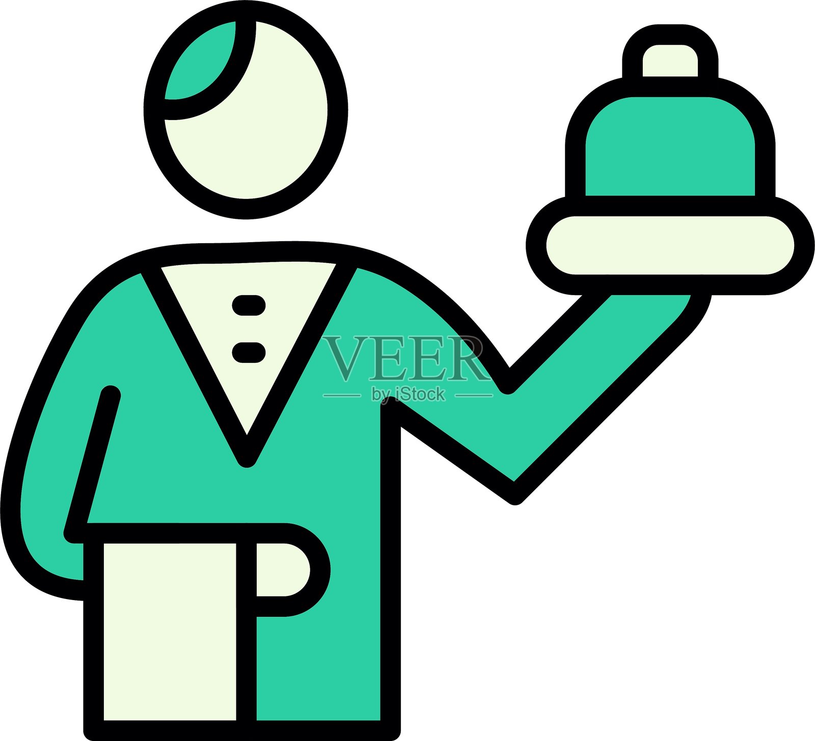 客房服务新图标设计创意插画图片素材