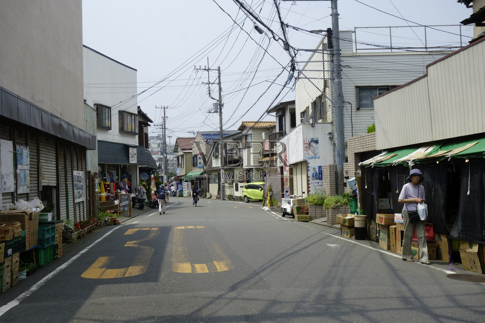 当地购物街照片摄影图片