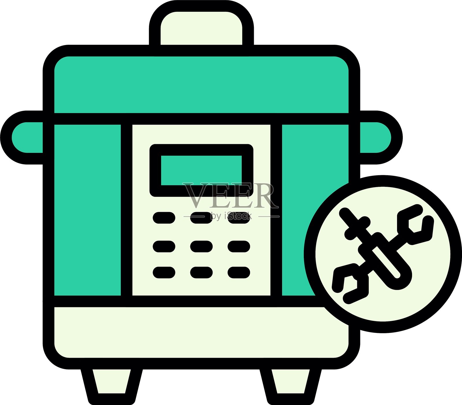 多功能锅新图标设计创意插画图片素材