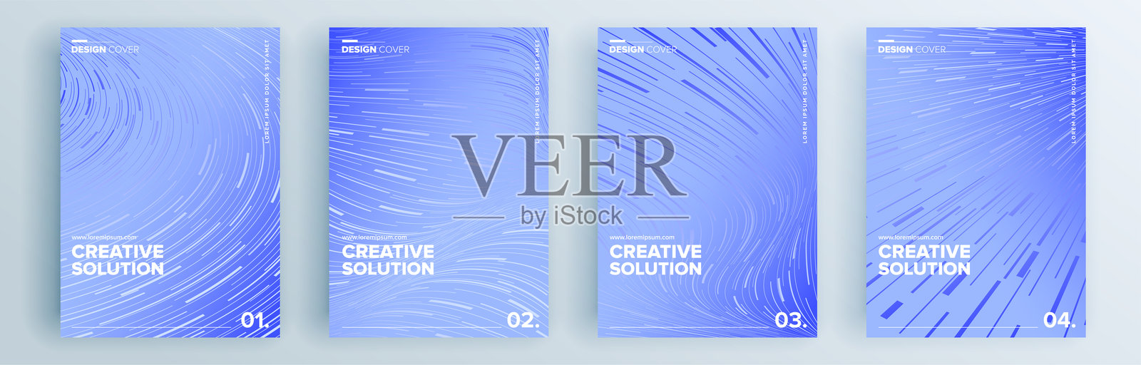 现代抽象封面套装，极简封面设计。色彩丰富的几何背景，矢量插图。插画图片素材