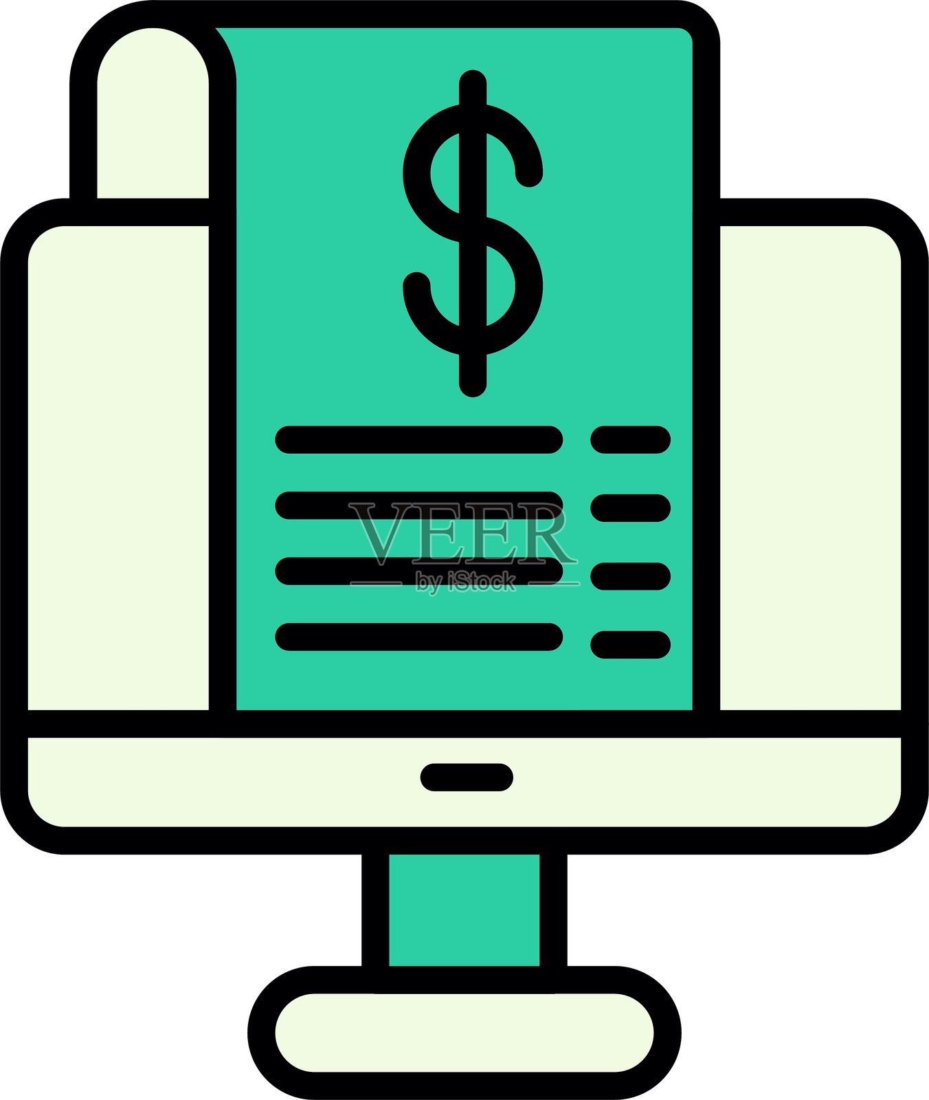 电子票新图标设计创意插画图片素材