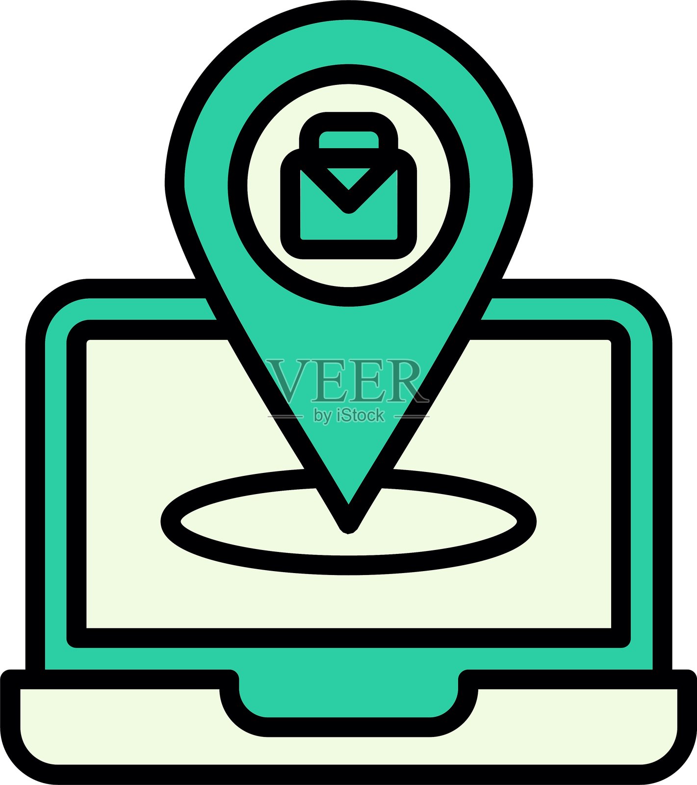 新图标设计：位置标记插画图片素材