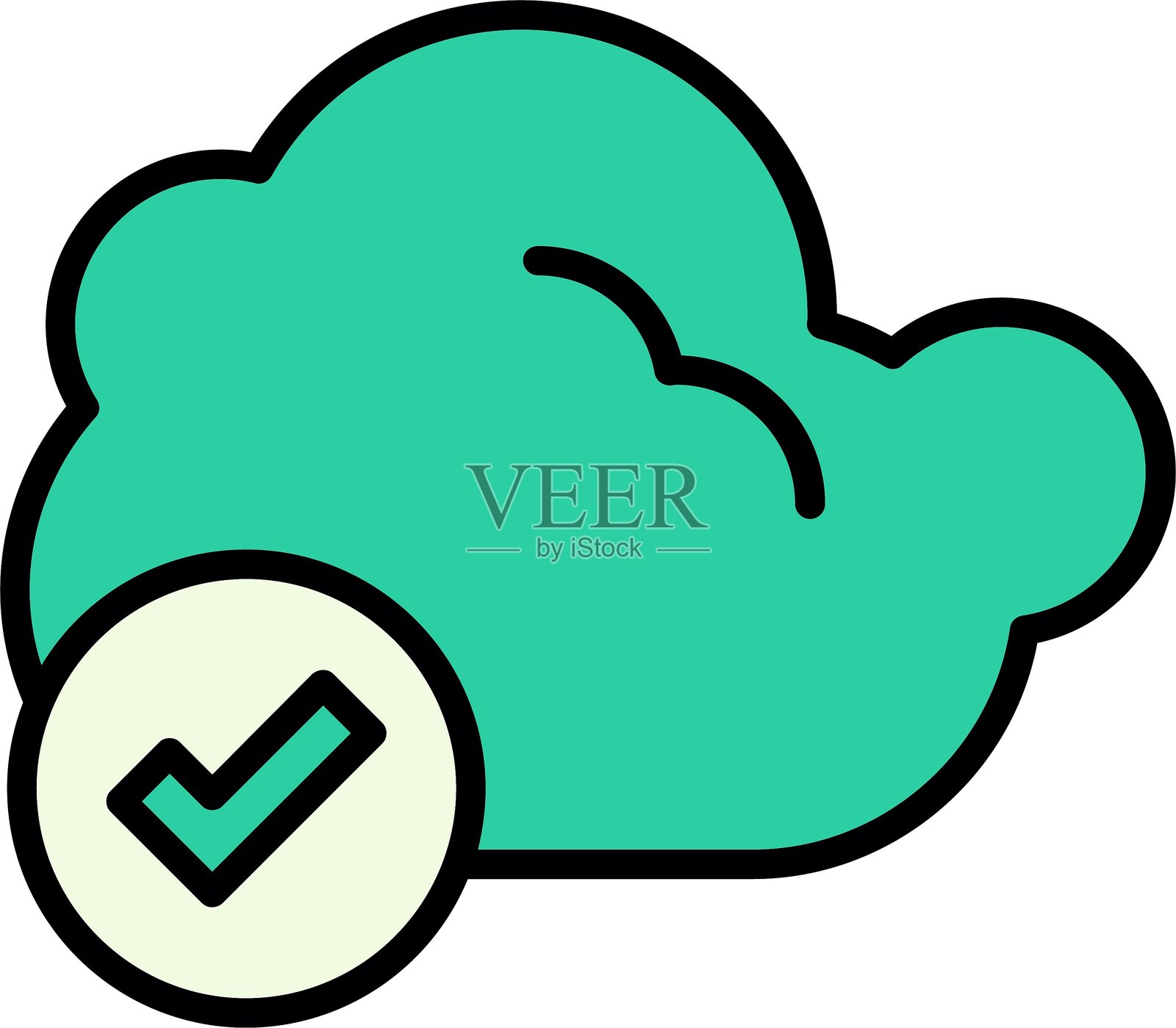 云存储新图标设计创意插画图片素材