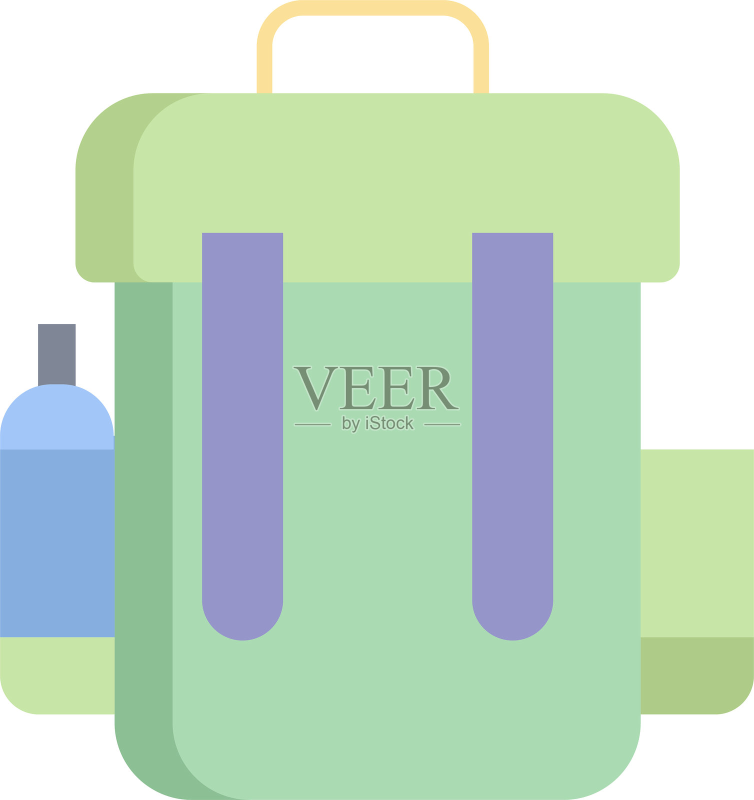 背包扁平图标设计插画图片素材