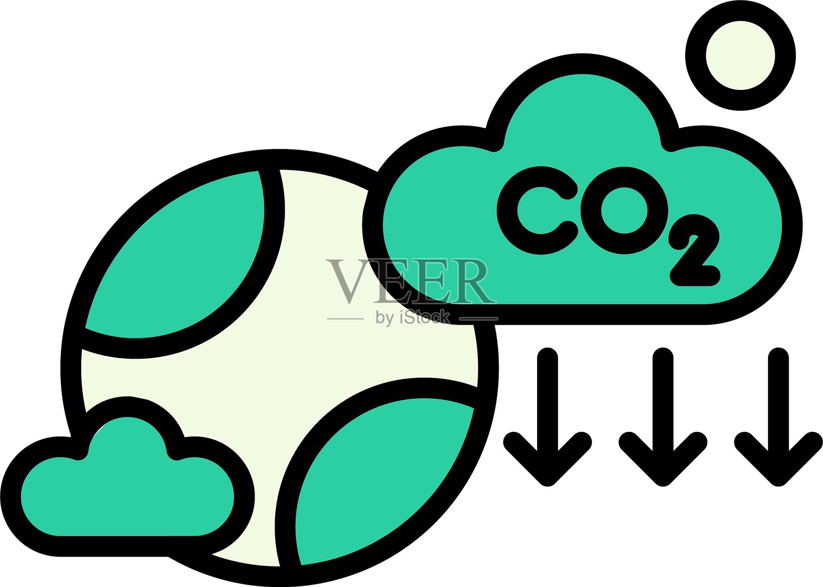 碳新图标设计创意插画图片素材