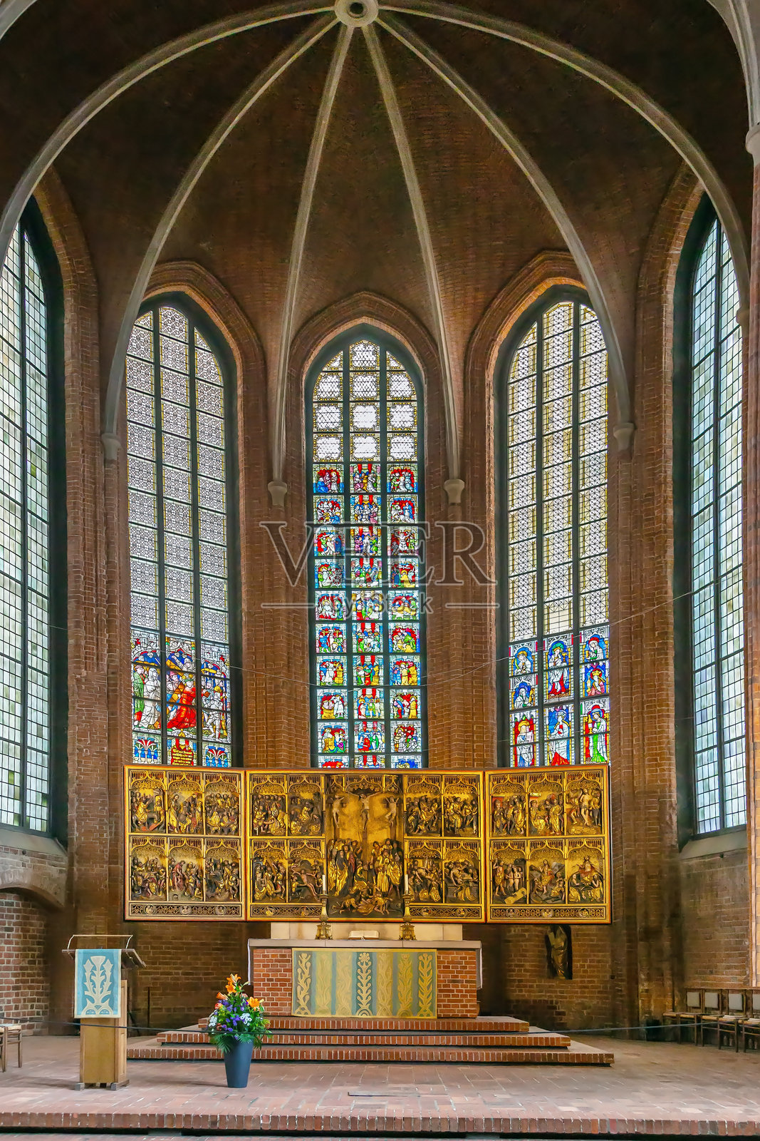 汉诺威市场教堂，德国照片摄影图片