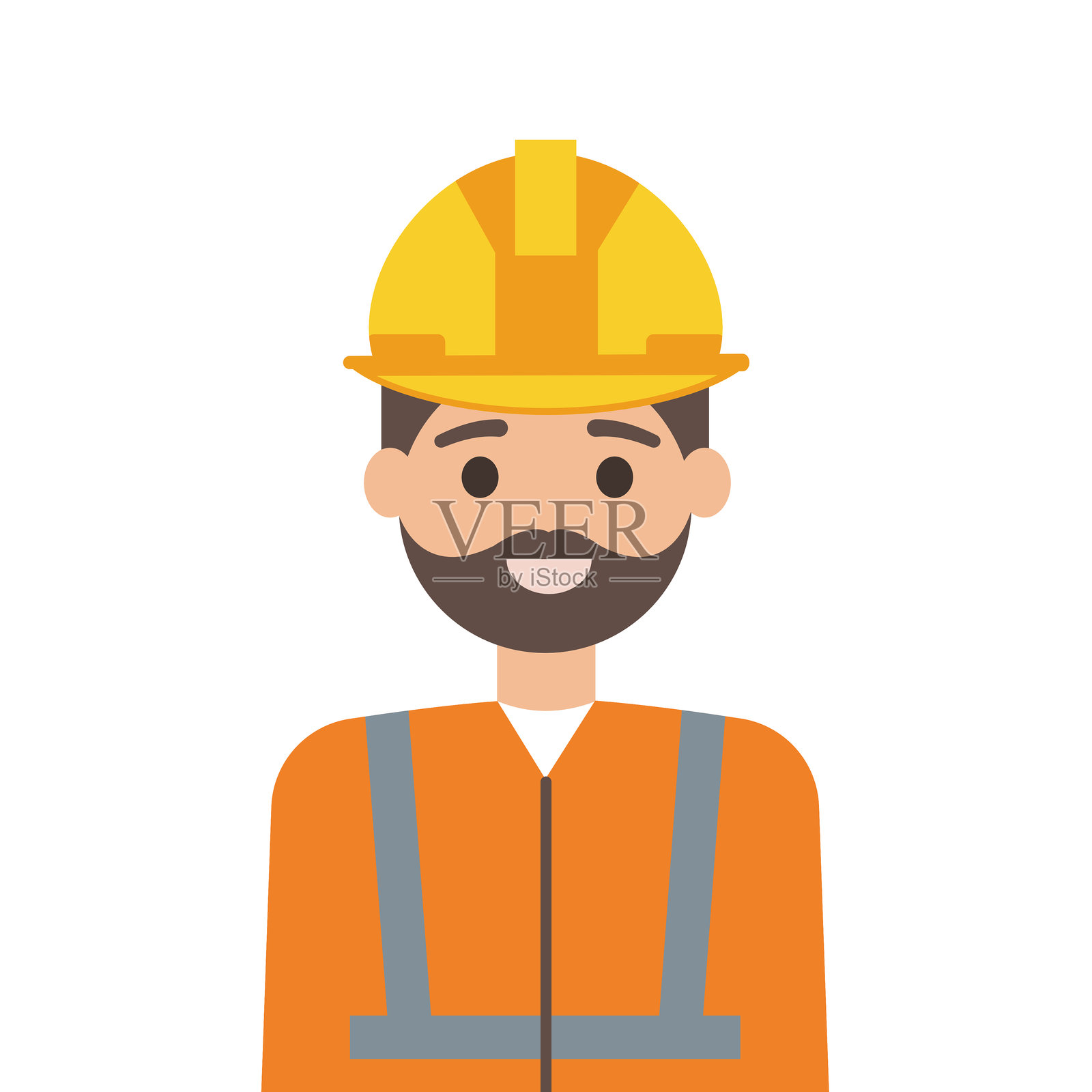 男性建筑工人插画图片素材