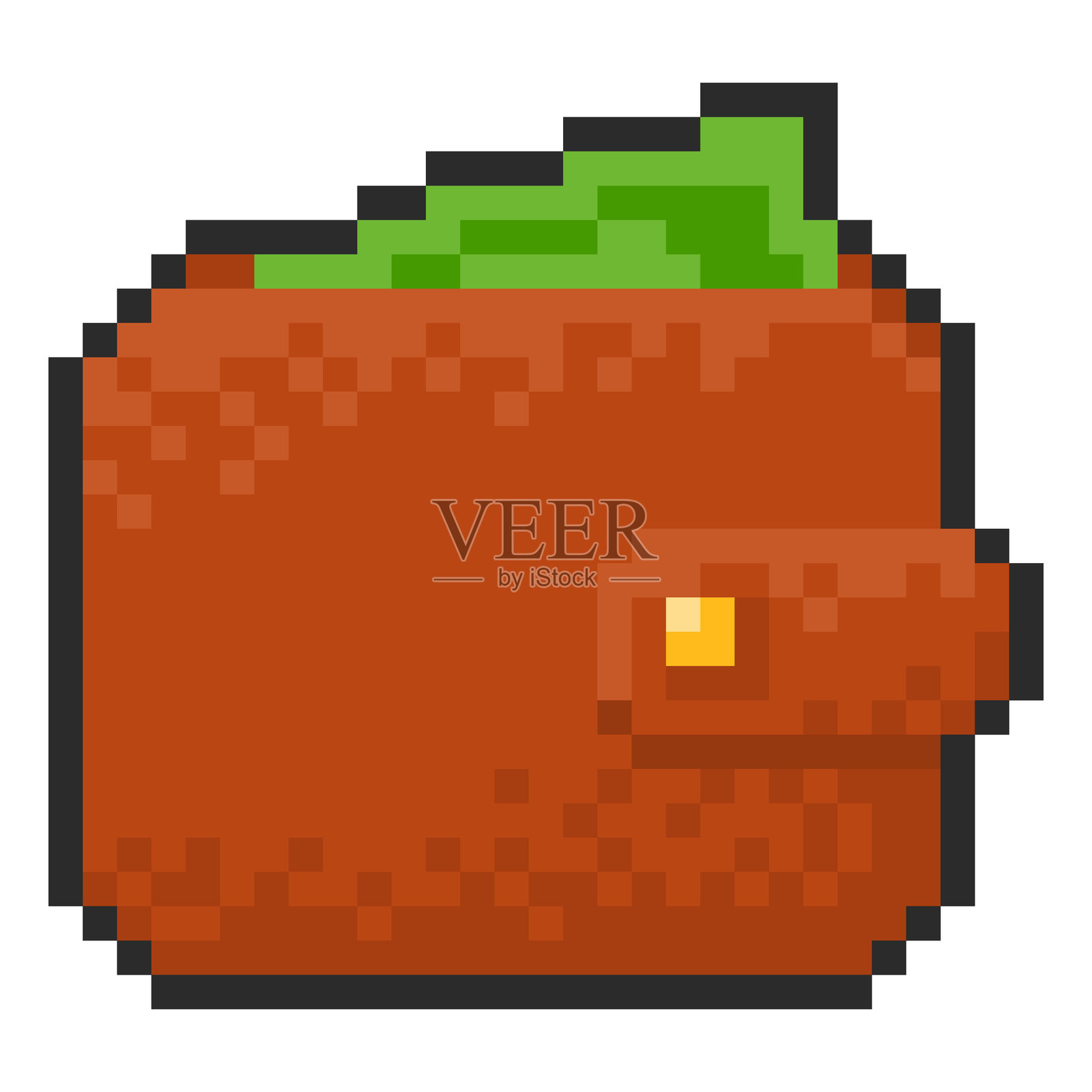 像素艺术中的美元钞票在钱包里，复古8位视频游戏风格，黑色轮廓的绿色纸币在钱包中，现金。插画图片素材