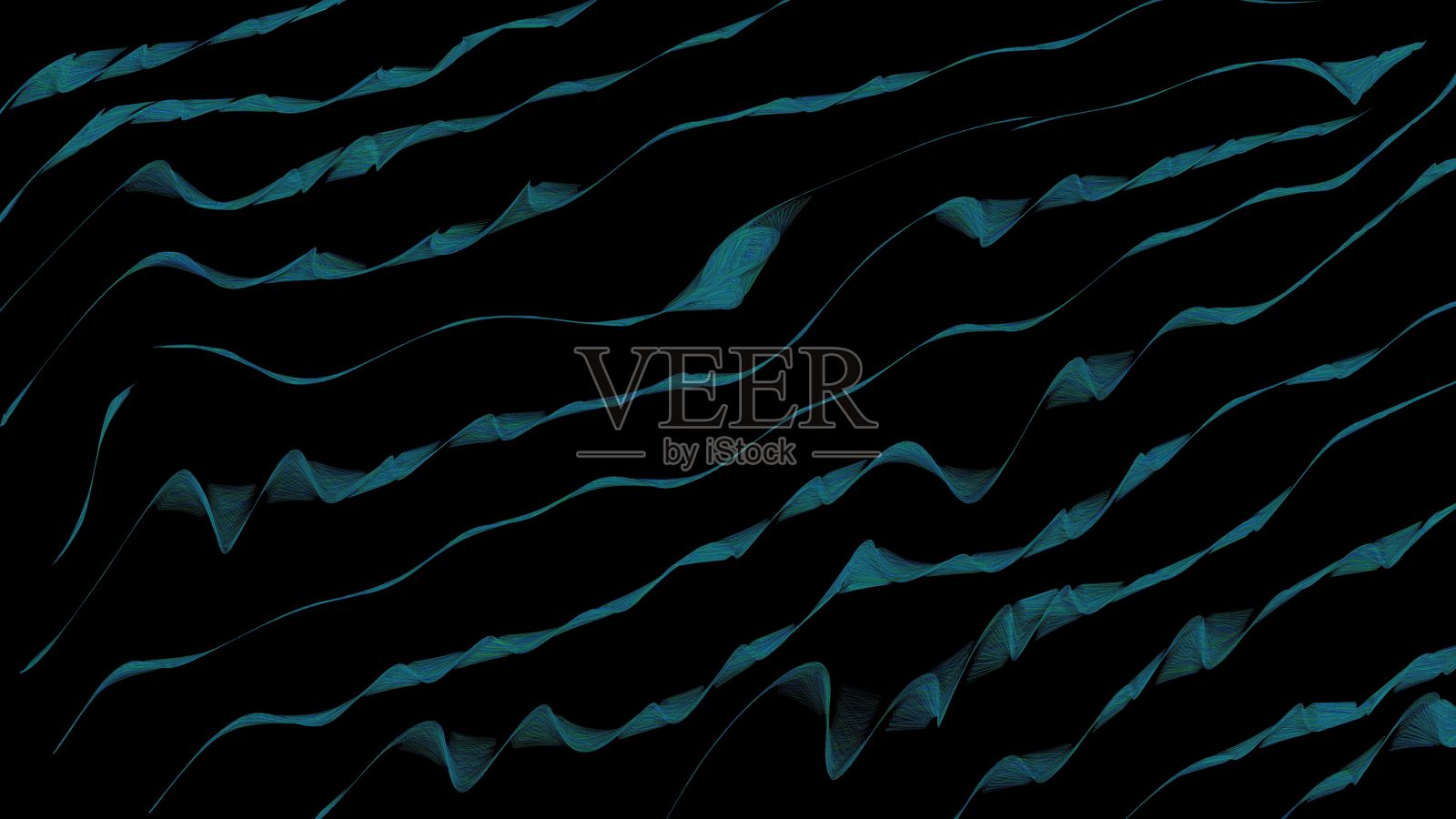 黑色背景上的彩色线条抽象背景插画图片素材