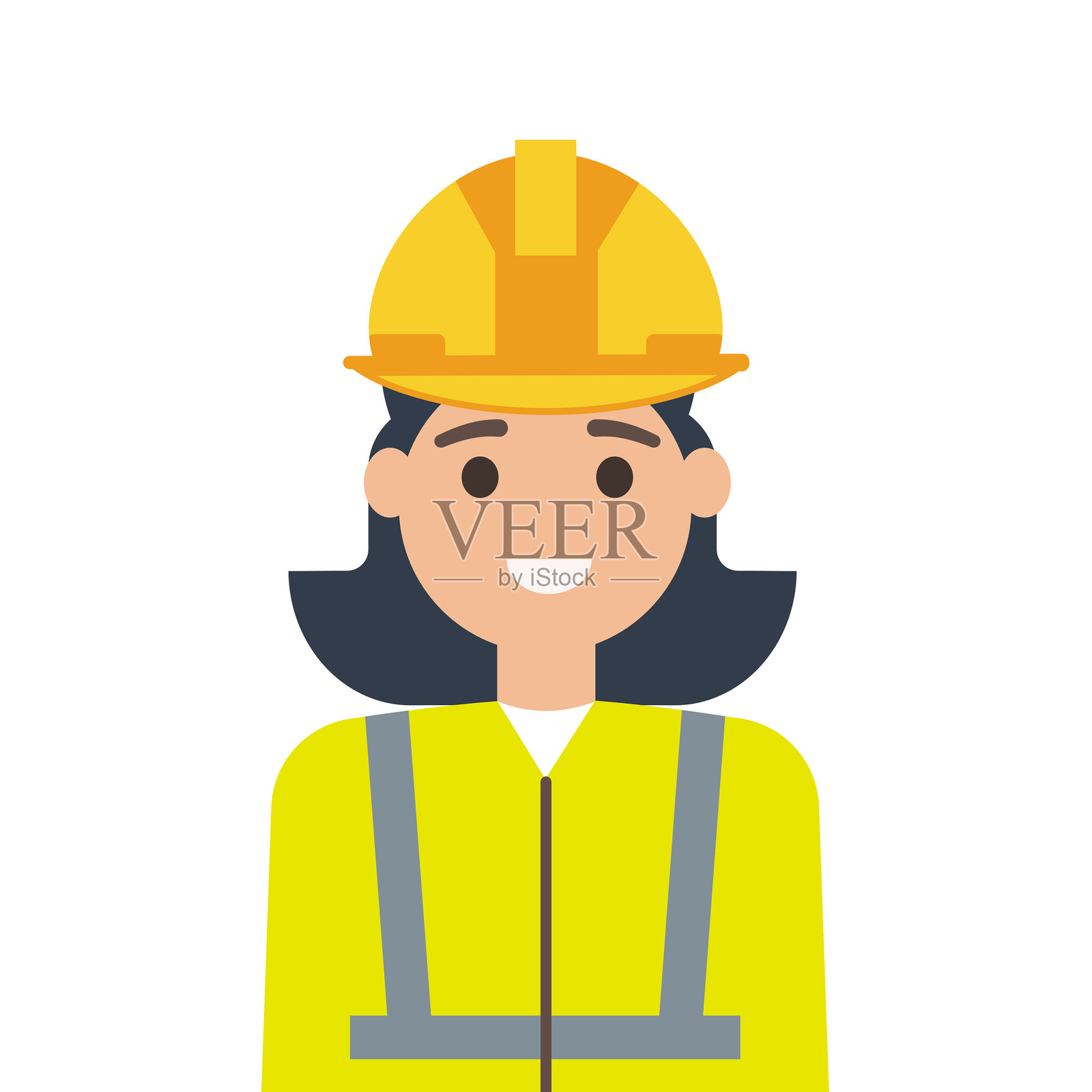 女性建筑工程师插画图片素材