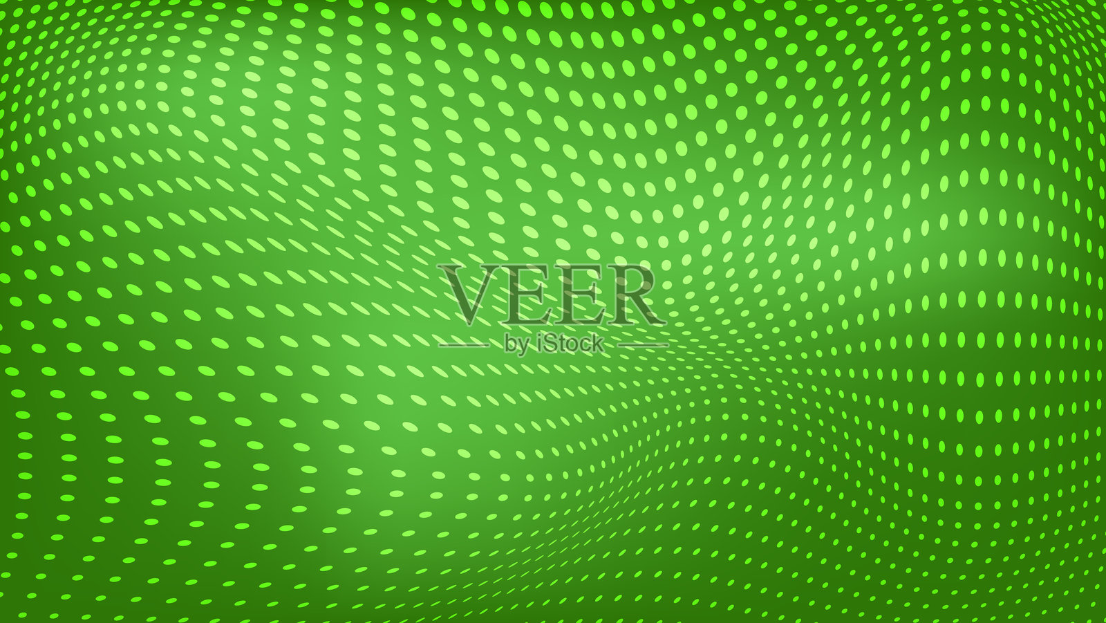 绿色背景与抽象图形点缀插画图片素材