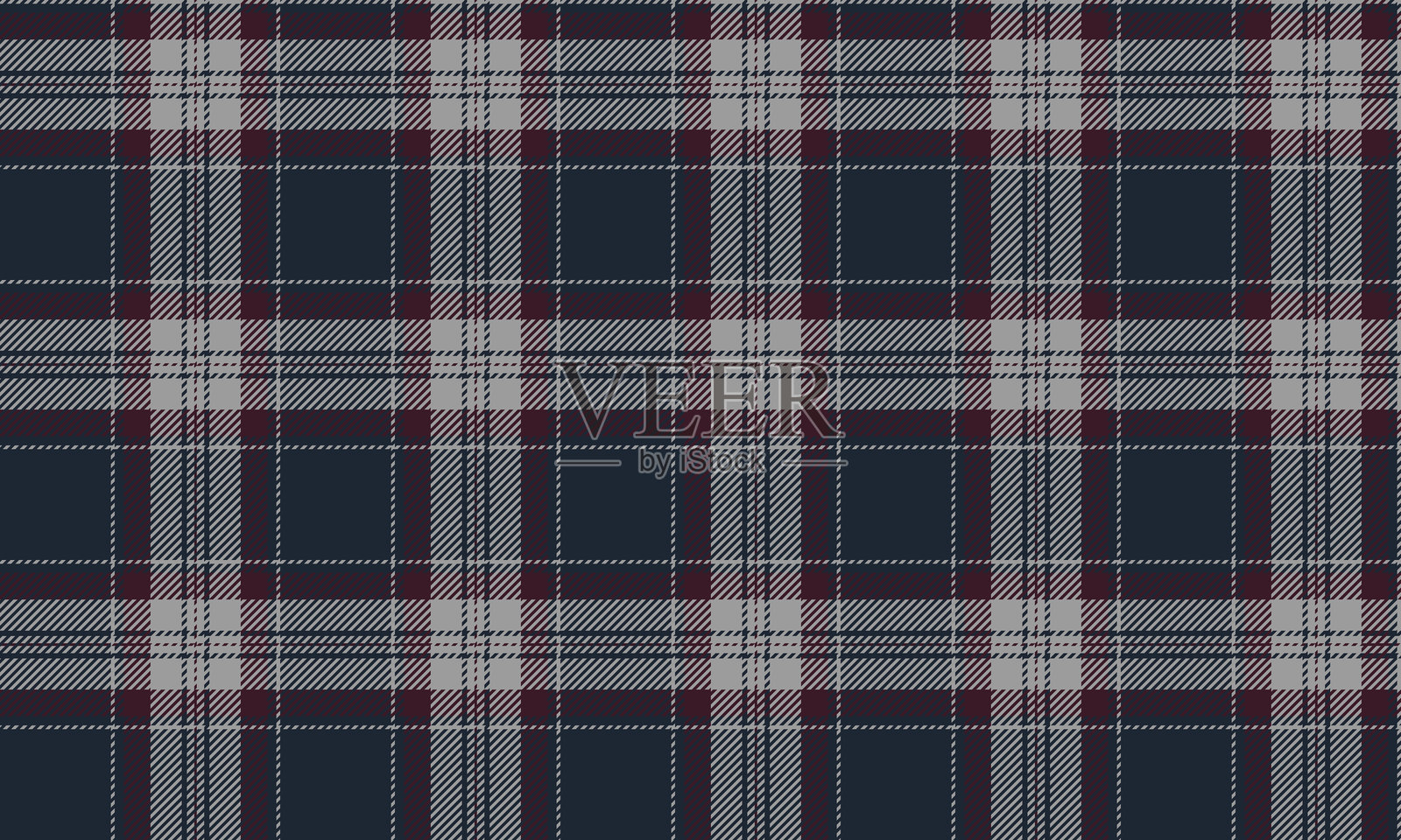 无缝格子图案，蓝色、灰色、红色，适用于纺织品和服装设计，衬衫、连衣裙、裙子、裤子、女衬衫，为每种纺织品增添魅力和风格。插画图片素材