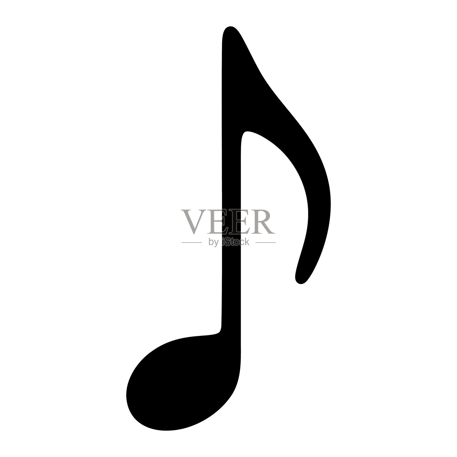 音乐理论与教育中的四分音符符号插画图片素材