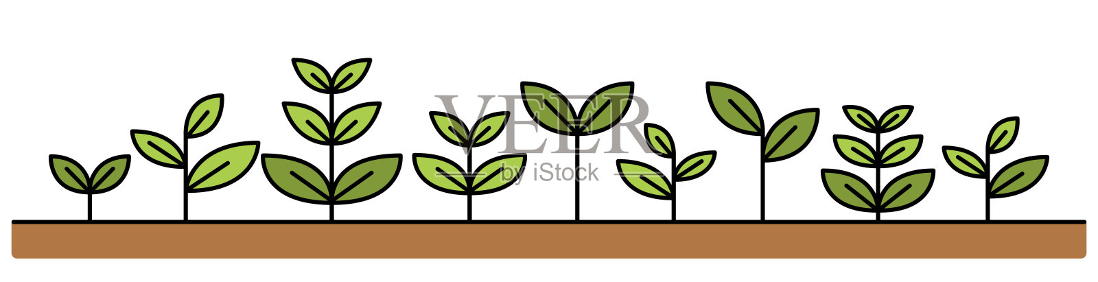 芽苗图形背景插画图片素材