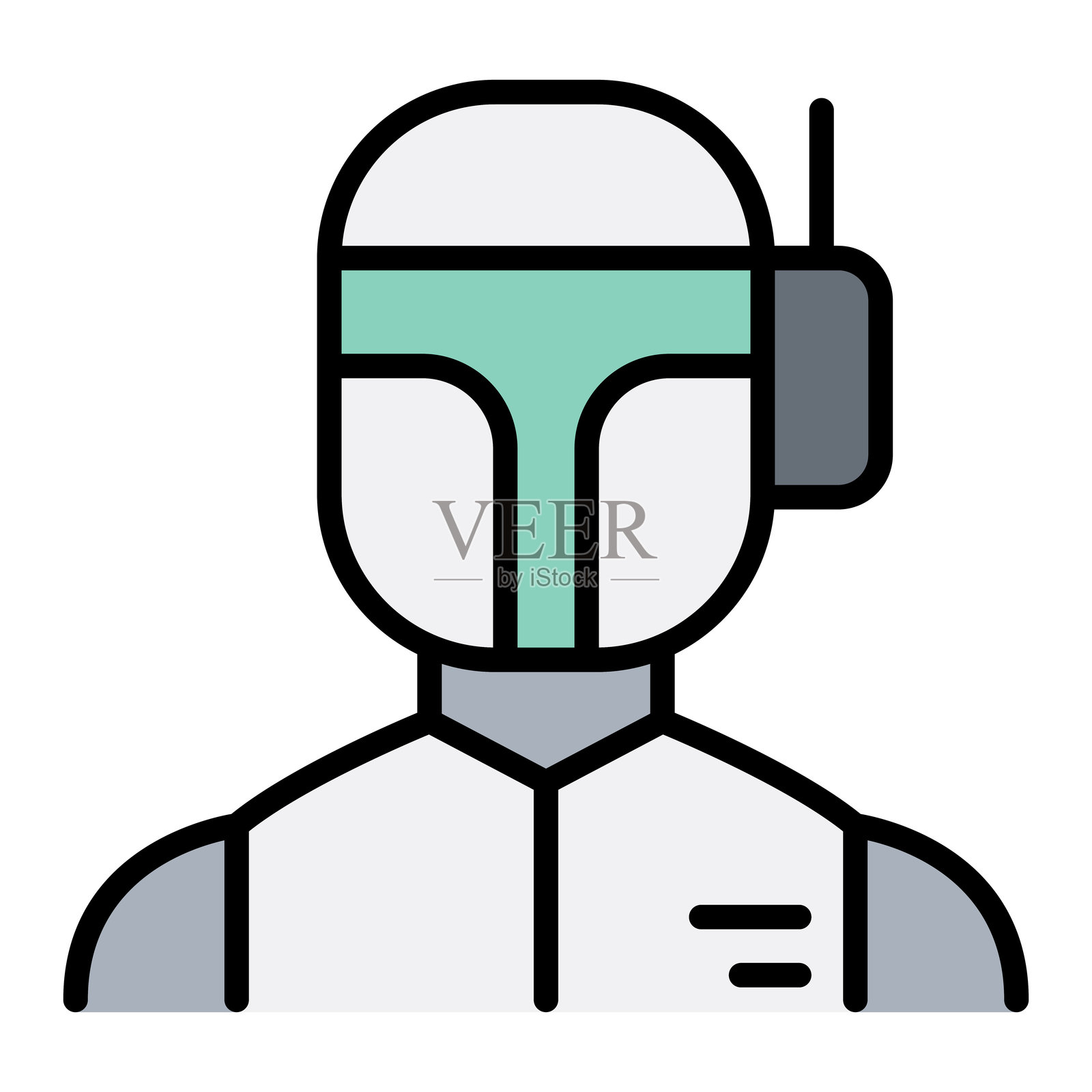 半机械人图标插画图片素材