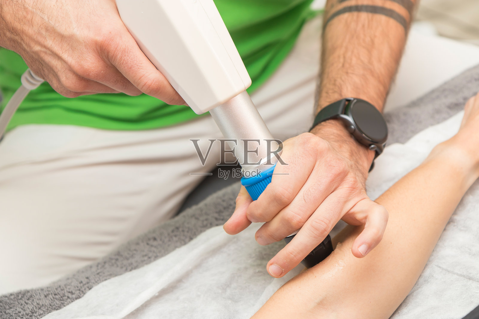 超声波治疗照片摄影图片