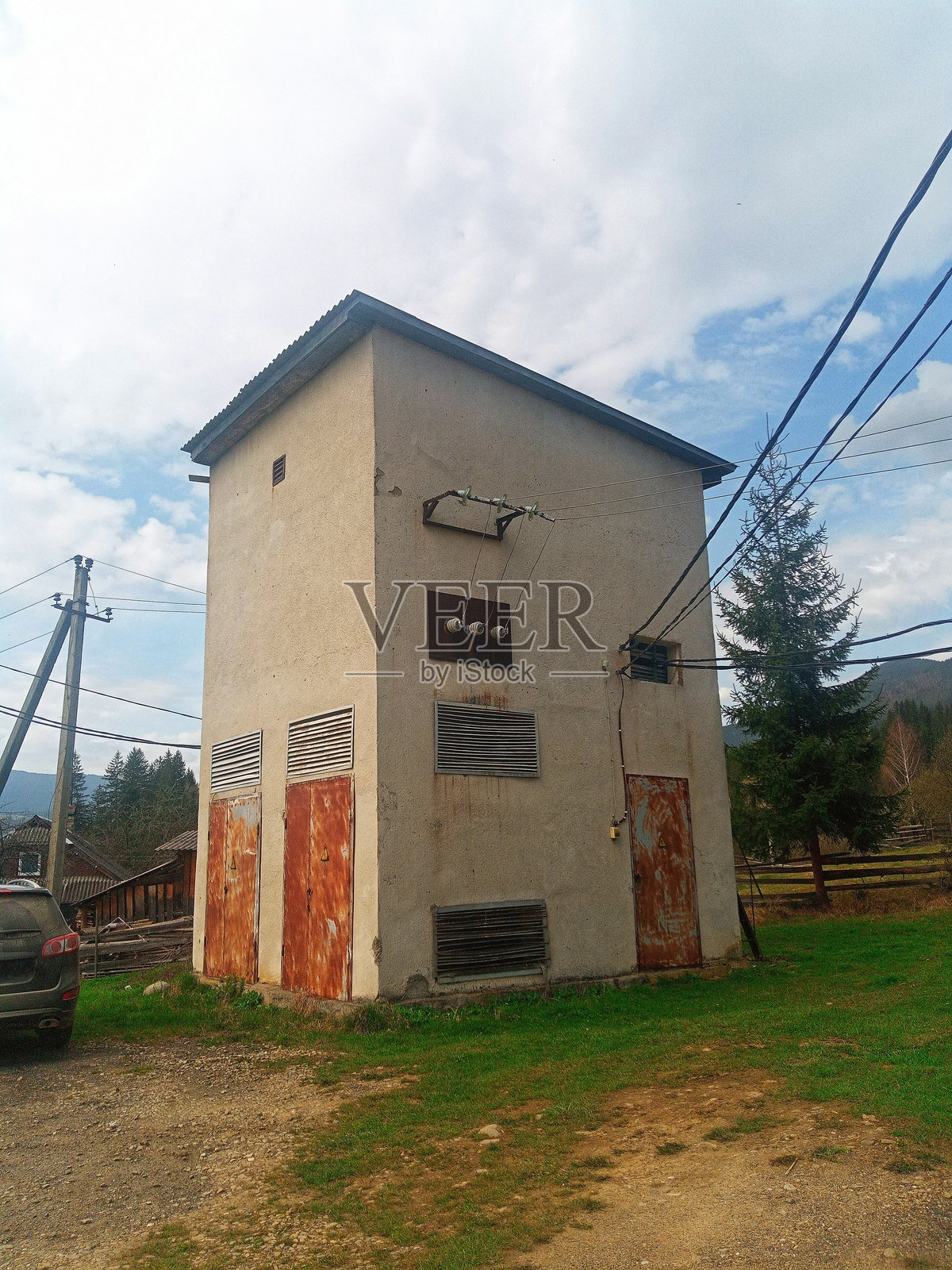 旧电力变电站照片摄影图片