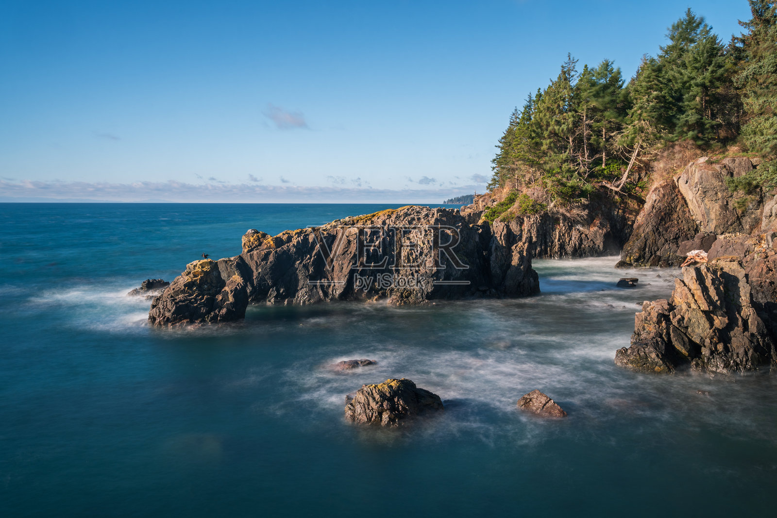 舍灵汉角灯塔海岸线照片摄影图片